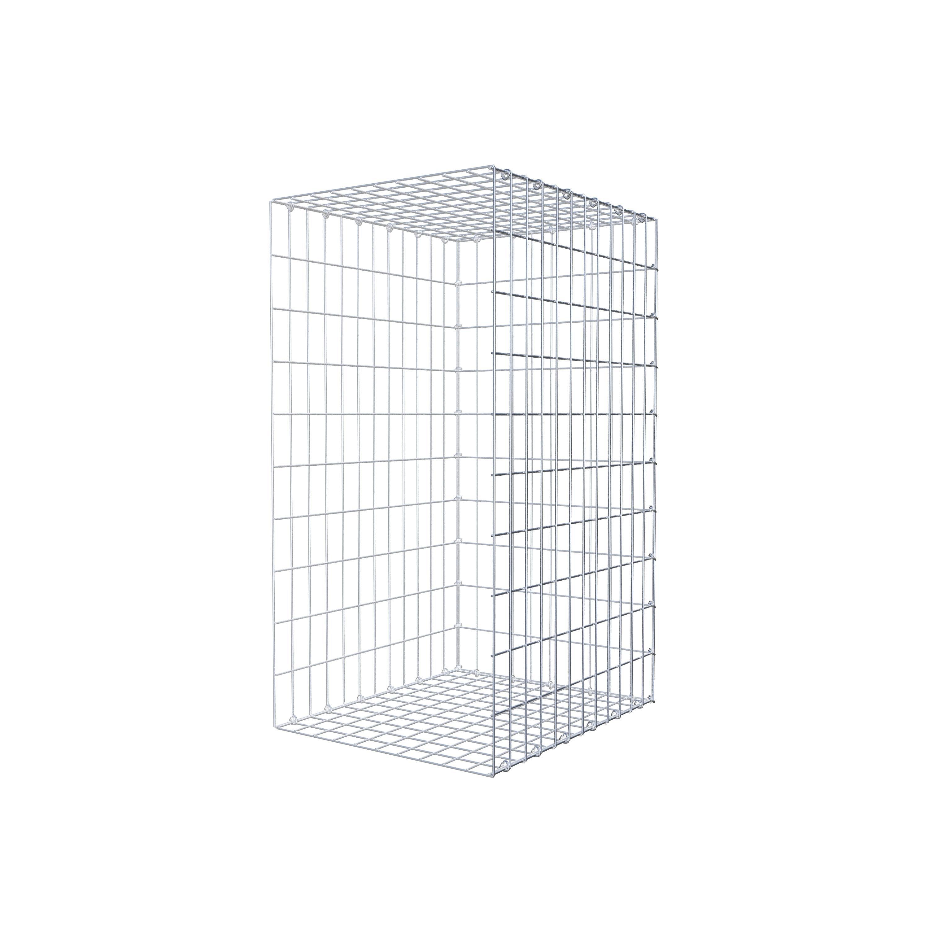 Fourche rapportée type 2 100 cm x 60 cm x 50 cm, mailles 5 cm x 10 cm, anneau en C
