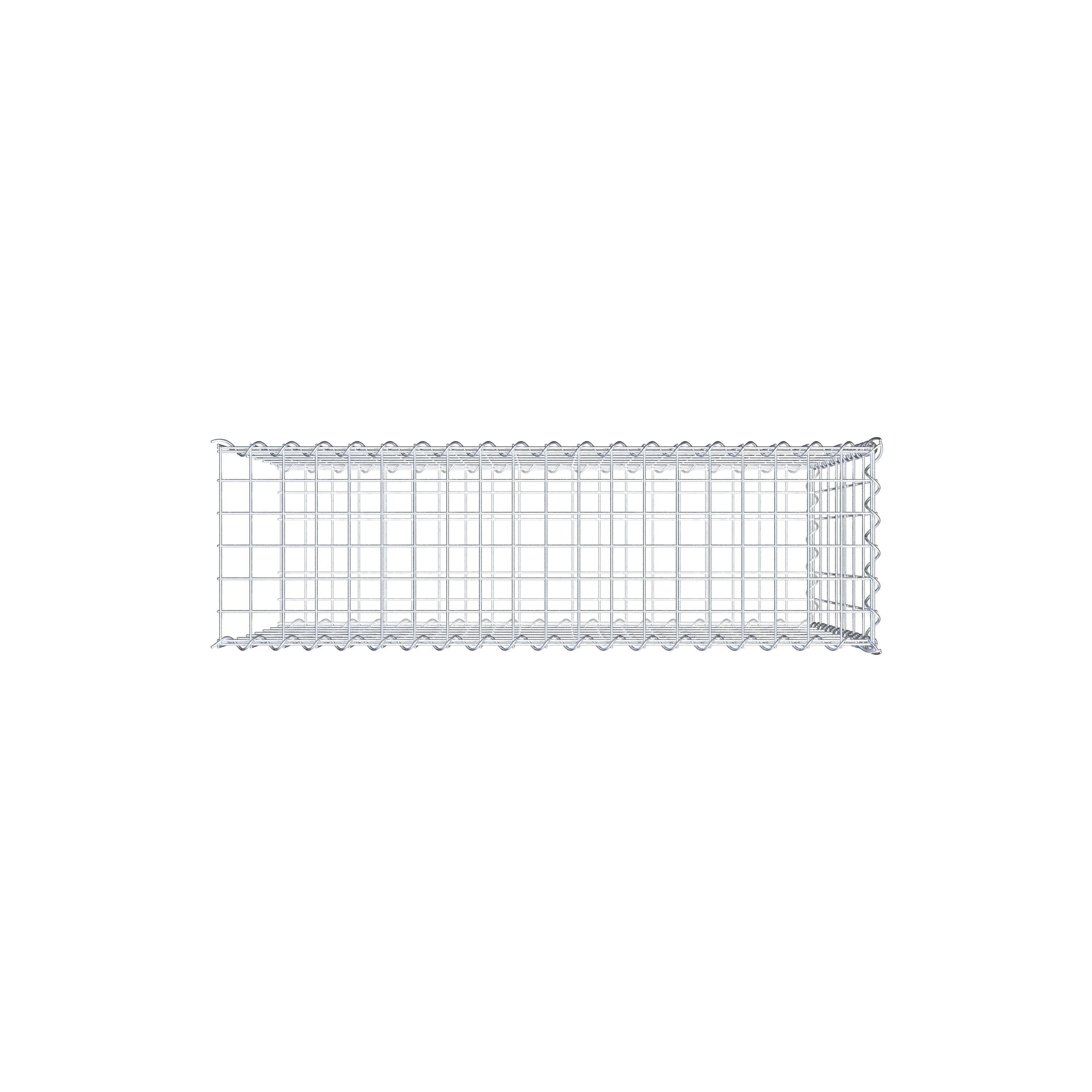 Gabion rapporté type 2 100 cm x 70 cm x 30 cm (L x H x P), mailles 5 cm x 10 cm, spirale