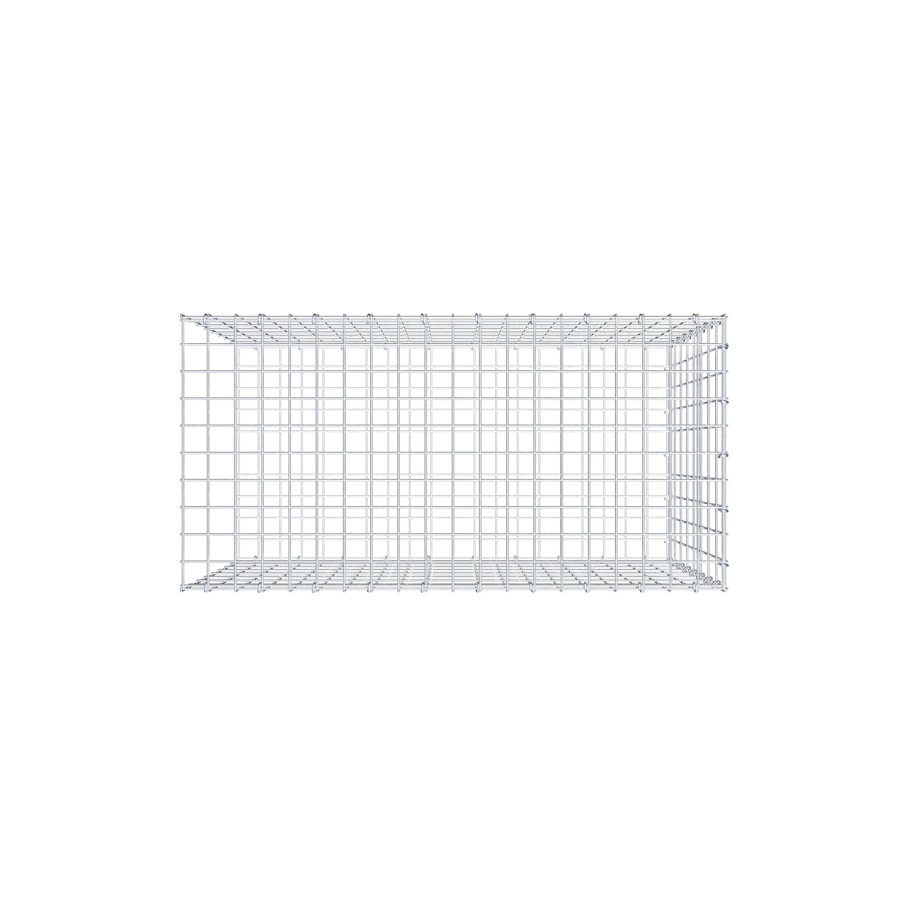 Pile aggiuntivo tipo 2 100 cm x 80 cm x 50 cm, maglia 5 cm x 10 cm, anello a C