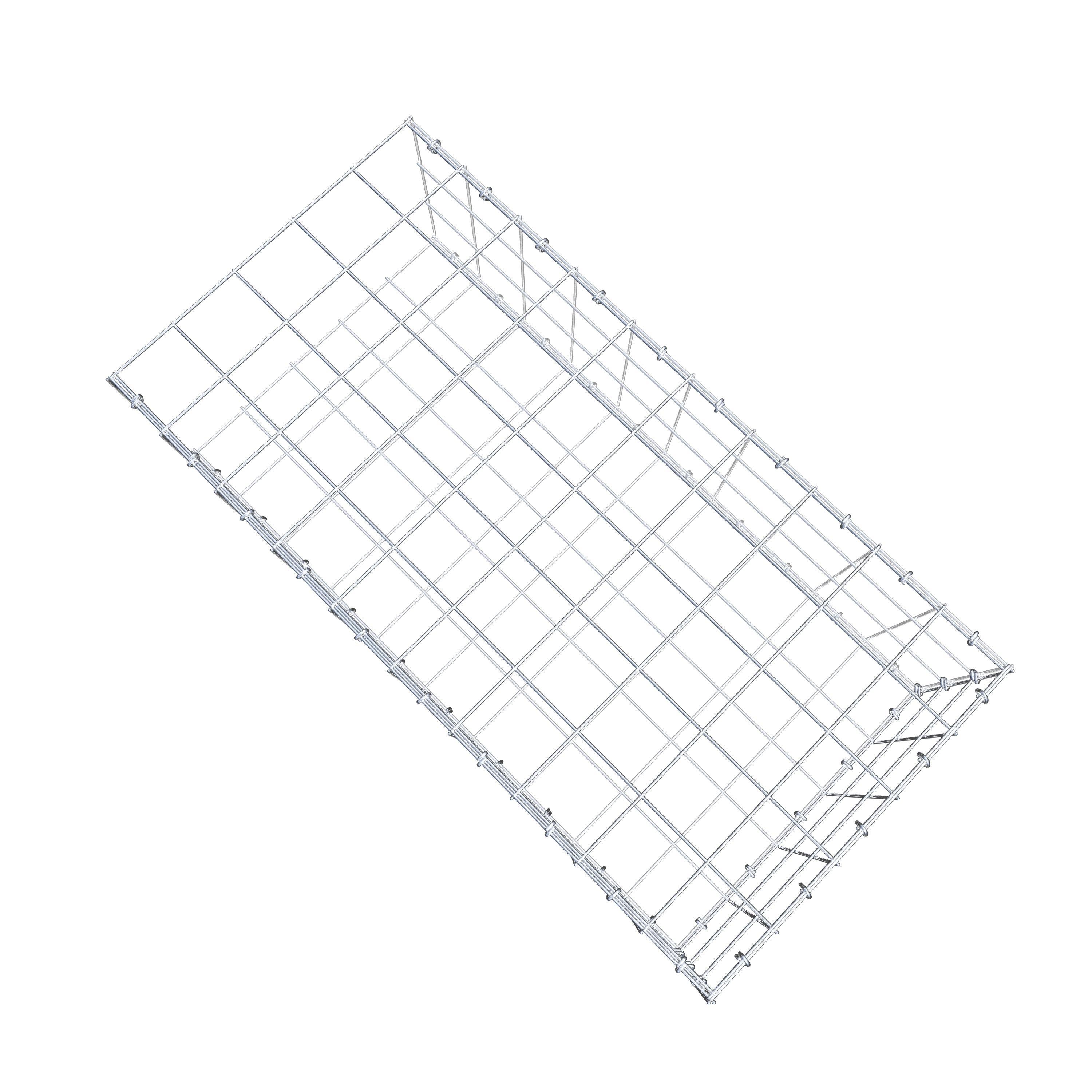 Fourche rapportée type 2 100 cm x 30 cm x 50 cm (L x H x P), mailles 10 cm x 10 cm, anneau C