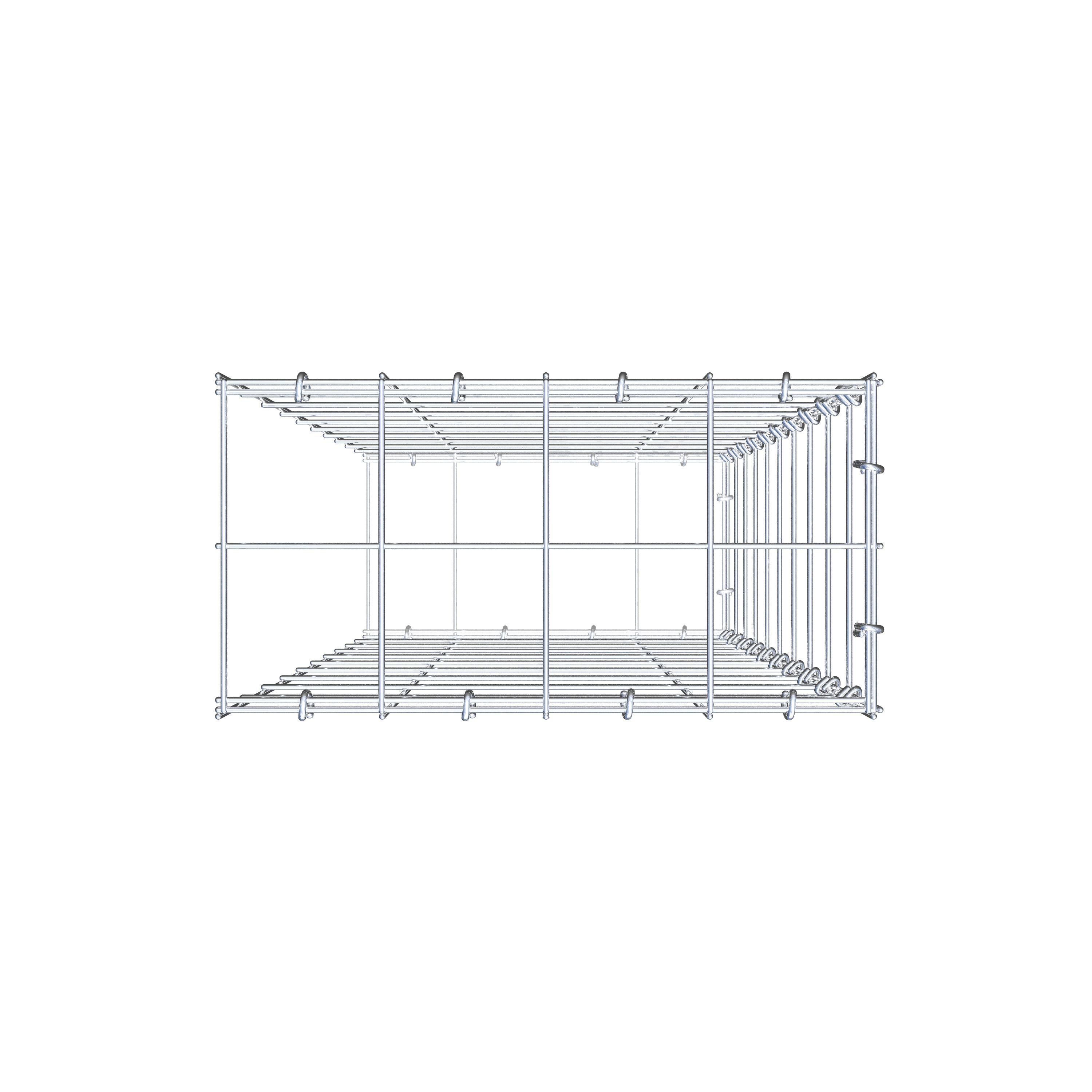 Gabbione aggiuntivo di tipo 2 100 cm x 40 cm x 20 cm (L x H x P), maglia 10 cm x 10 cm, anello a C