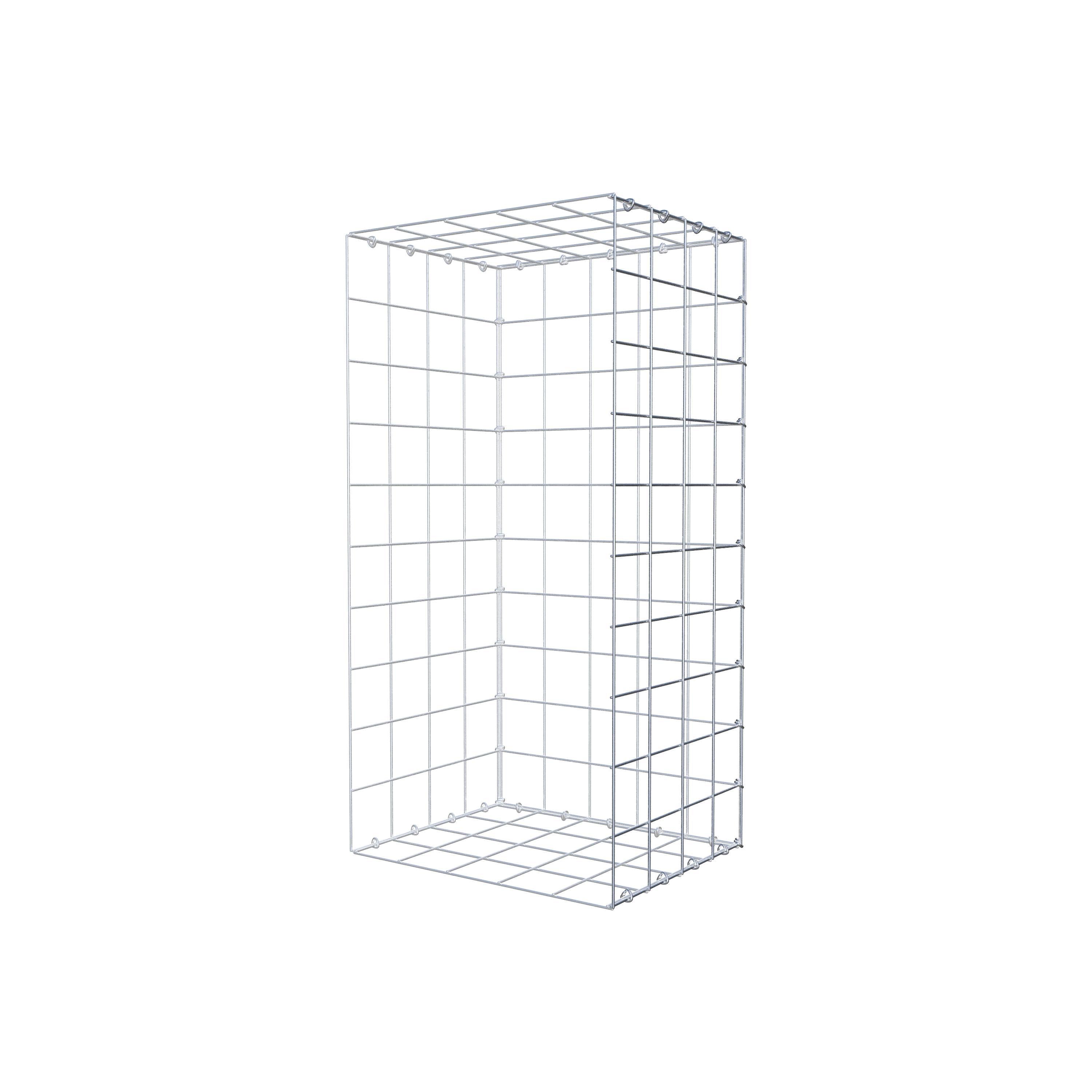 Gavión complementario de tipo 2 100 cm x 40 cm x 50 cm (L x A x P), malla 10 cm x 10 cm, anillo en C