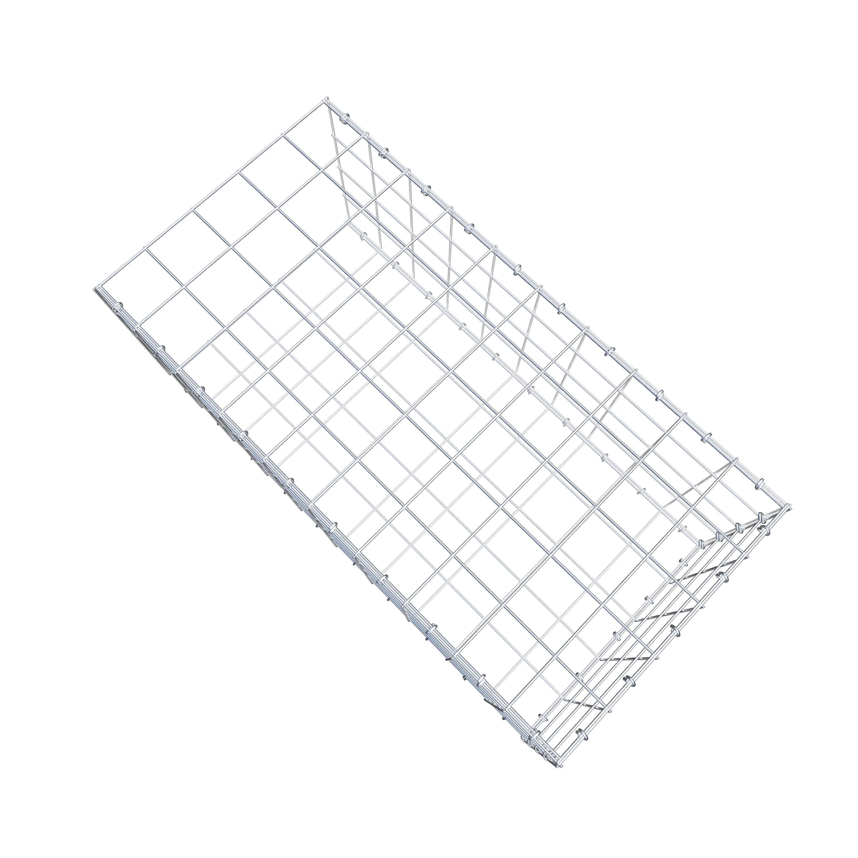 Gavión complementario de tipo 2 100 cm x 40 cm x 50 cm (L x A x P), malla 10 cm x 10 cm, anillo en C