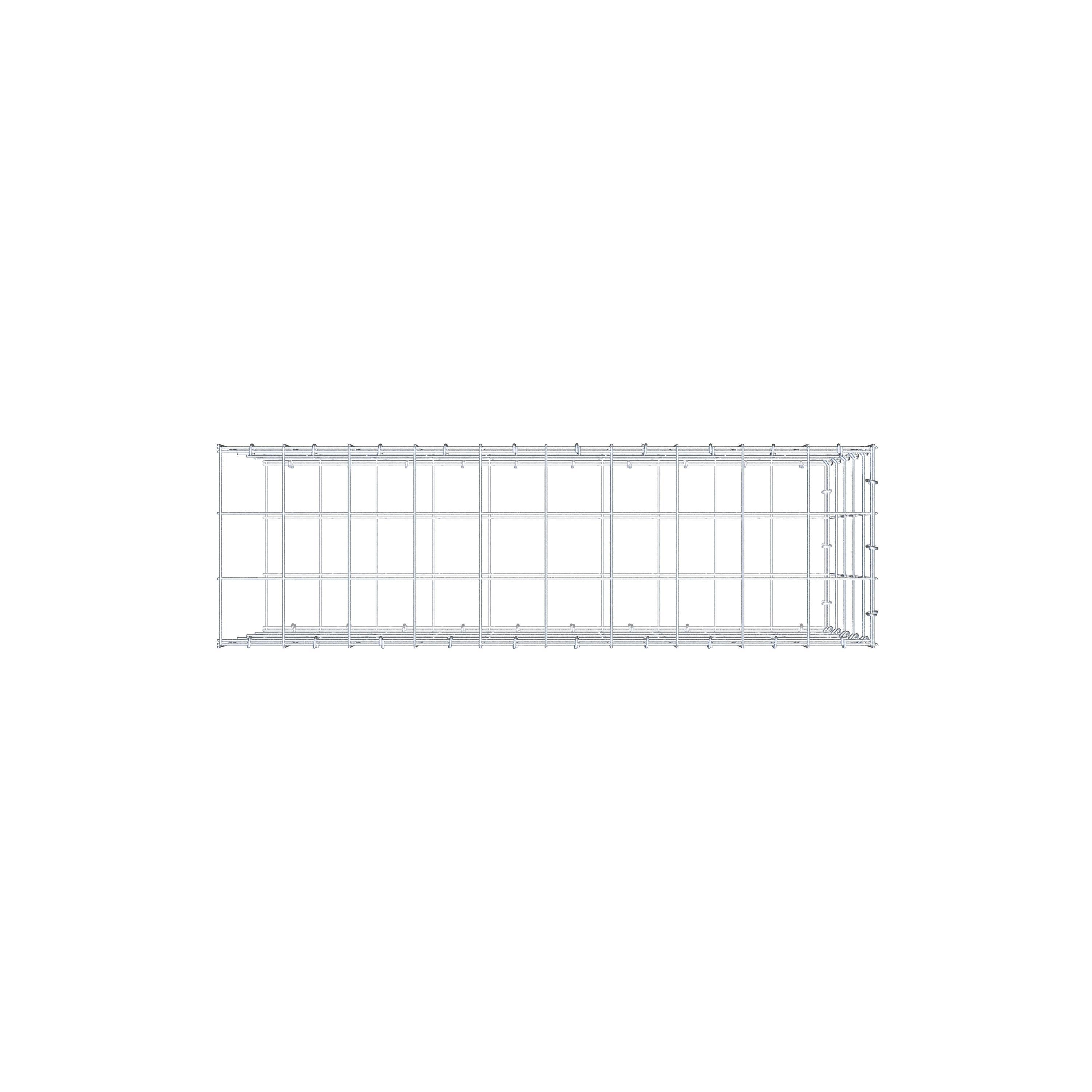 Gavión complementario de tipo 2 100 cm x 50 cm x 30 cm (L x A x P), malla 10 cm x 10 cm, anillo en C