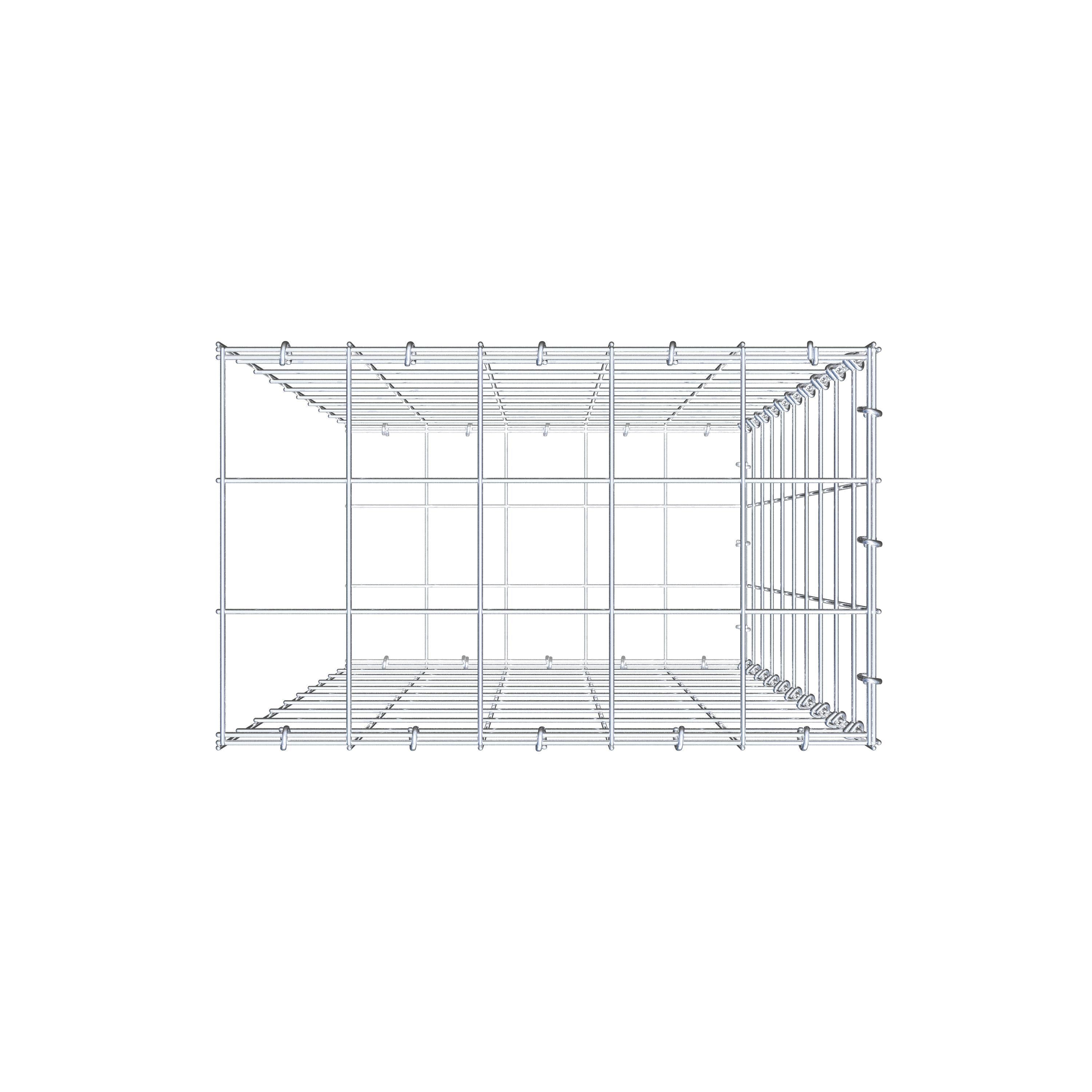 Gavión complementario de tipo 2 100 cm x 50 cm x 30 cm (L x A x P), malla 10 cm x 10 cm, anillo en C