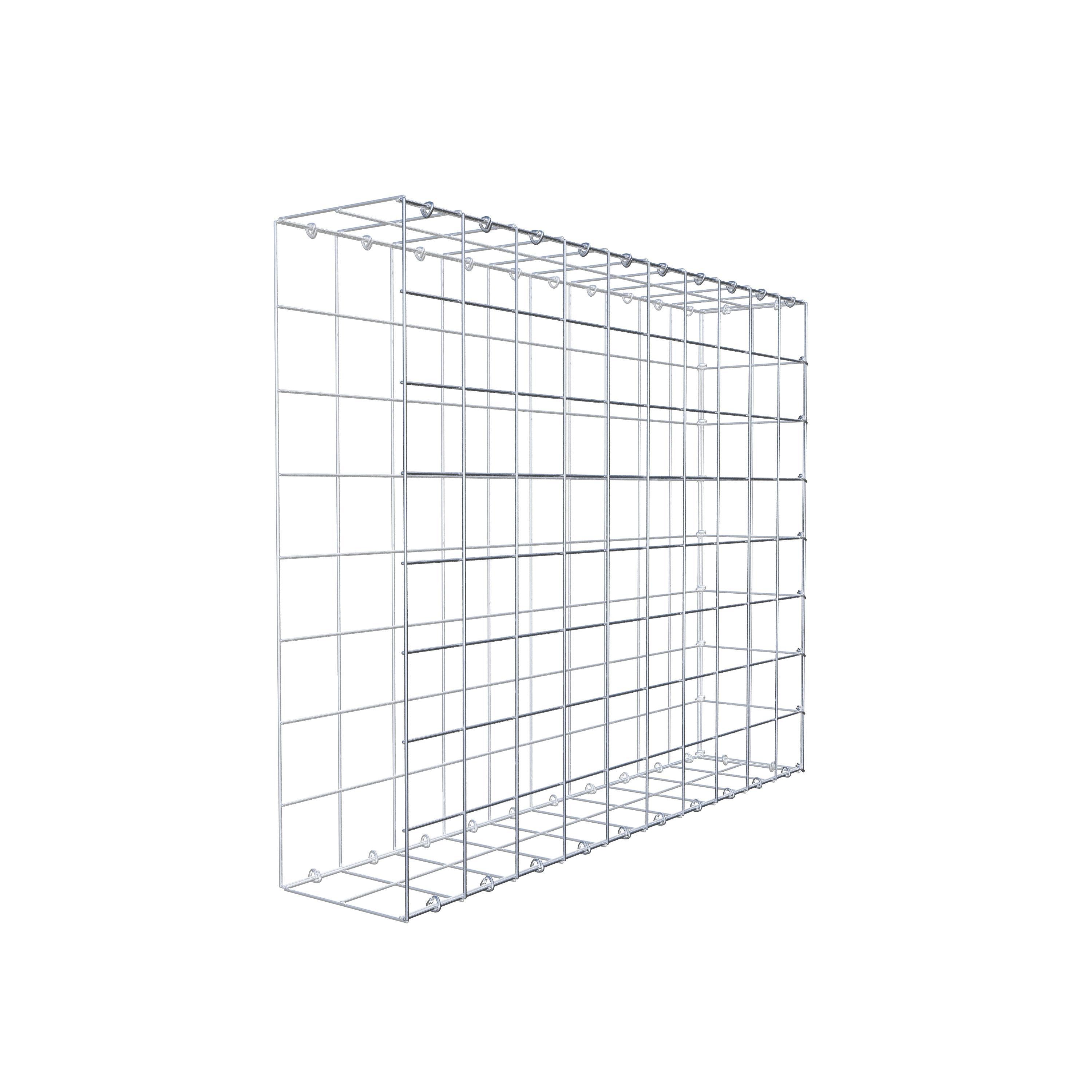Type 2 oplegkorf 100 cm x 80 cm x 20 cm (L x H x D), maaswijdte 10 cm x 10 cm, C-ring