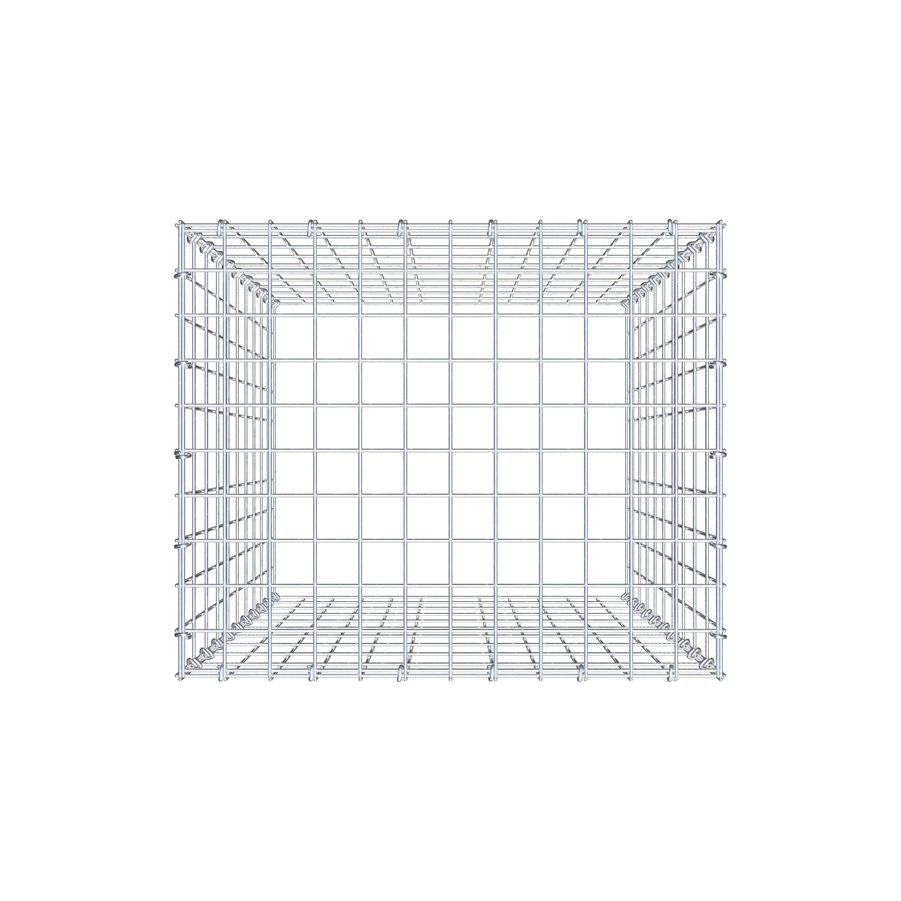Mounted gabion type 3 100 cm x 60 cm x 50 cm (L x H x D), mesh size 5 cm x 10 cm, C-ring