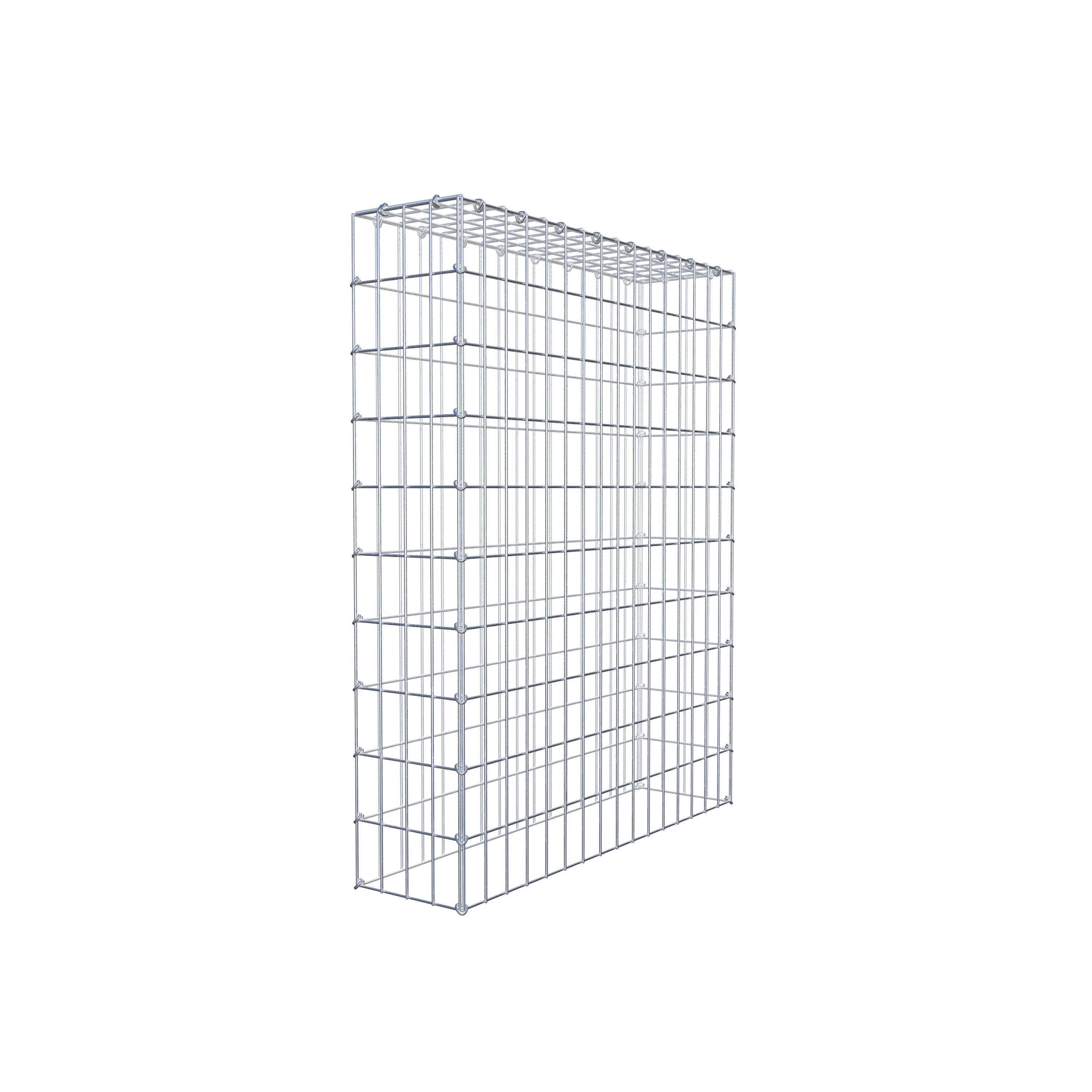 Monteret gabion type 3 100 cm x 80 cm x 20 cm (L x H x D), maskestørrelse 5 cm x 10 cm, C-ring