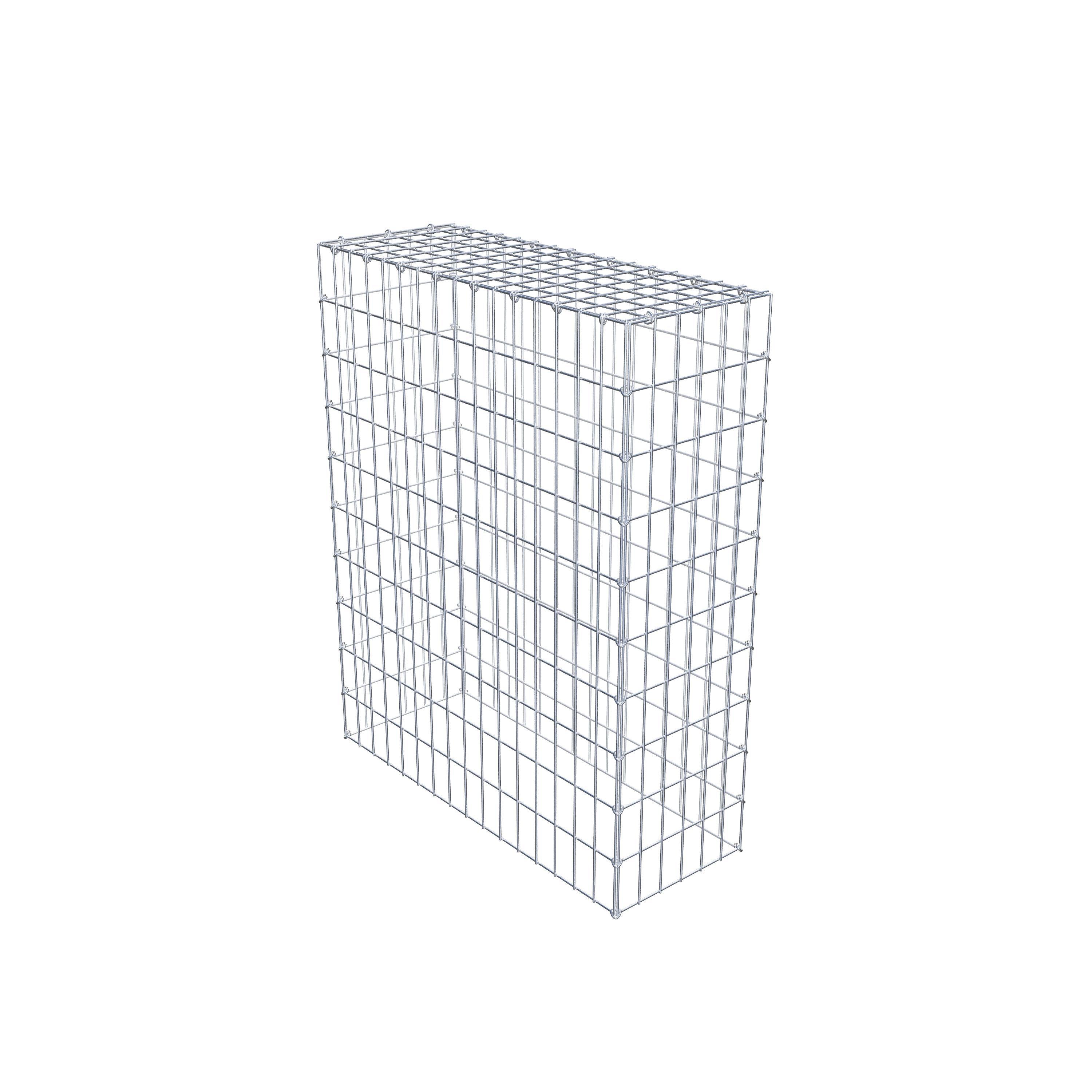 Typ 3 påbyggnadsgabion 100 cm x 80 cm x 30 cm (L x H x D), maskstorlek 5 cm x 10 cm, C-ring