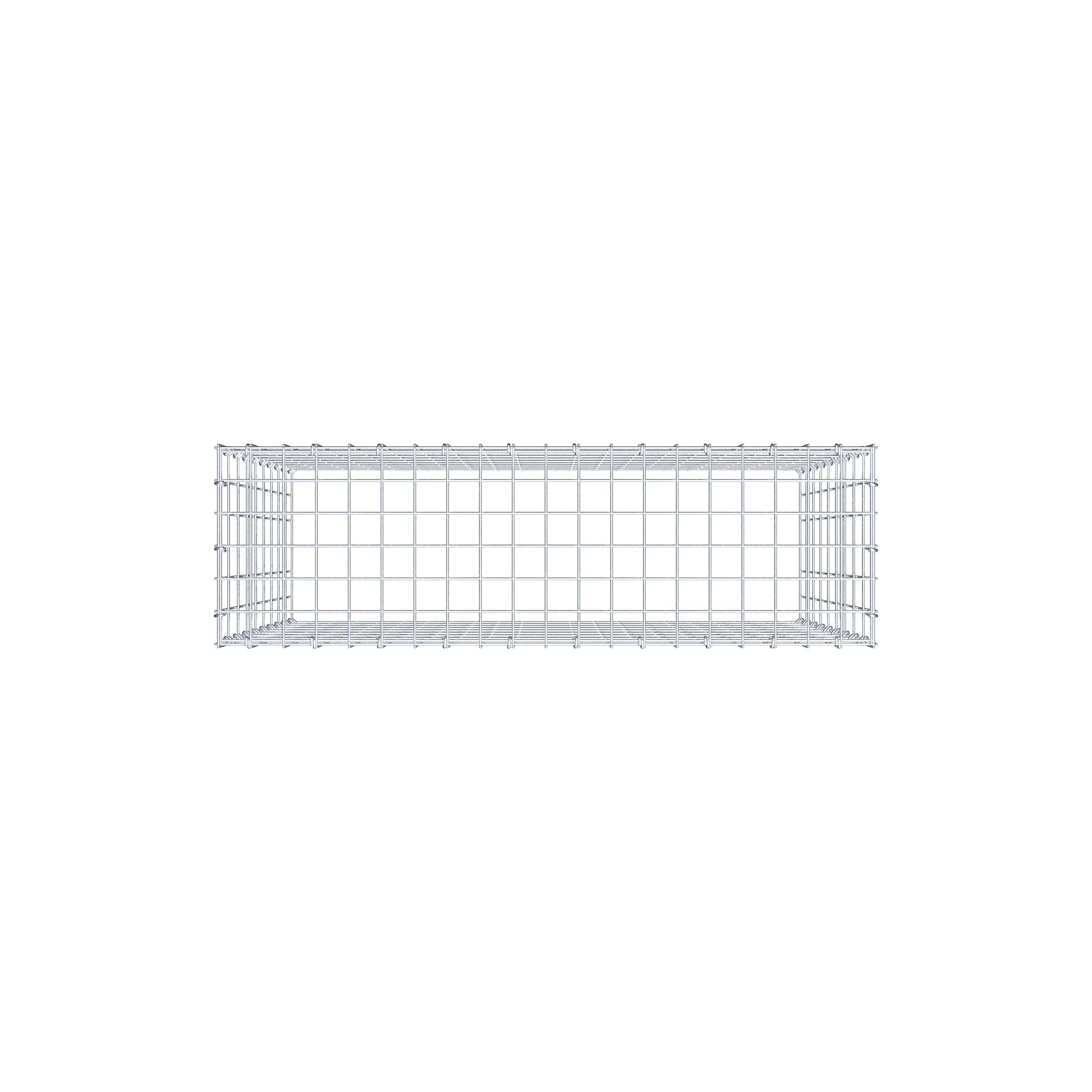 Mounted gabion type 3 100 cm x 90 cm x 30 cm (L x H x D), mesh size 5 cm x 10 cm, C-ring