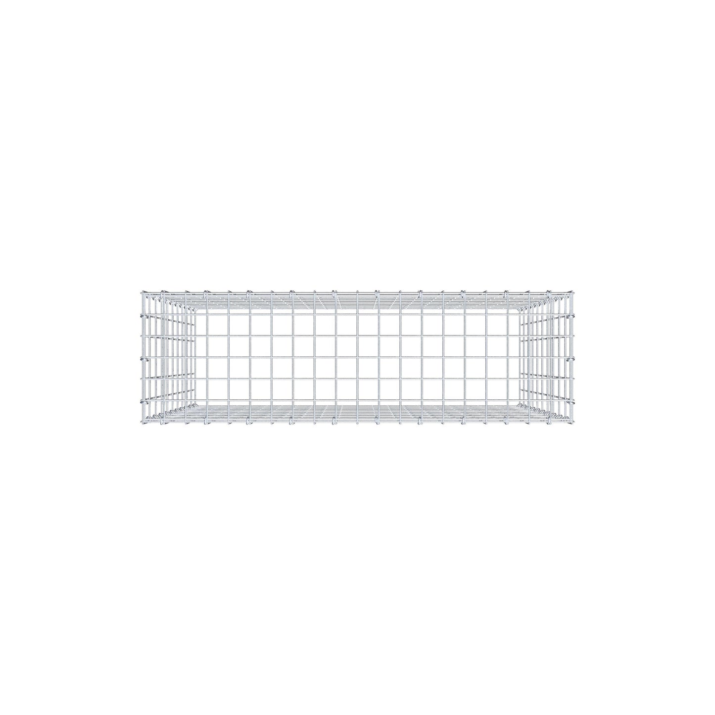 Monteret gabion type 3 100 cm x 100 cm x 30 cm (L x H x D), maskestørrelse 5 cm x 10 cm, C-ring
