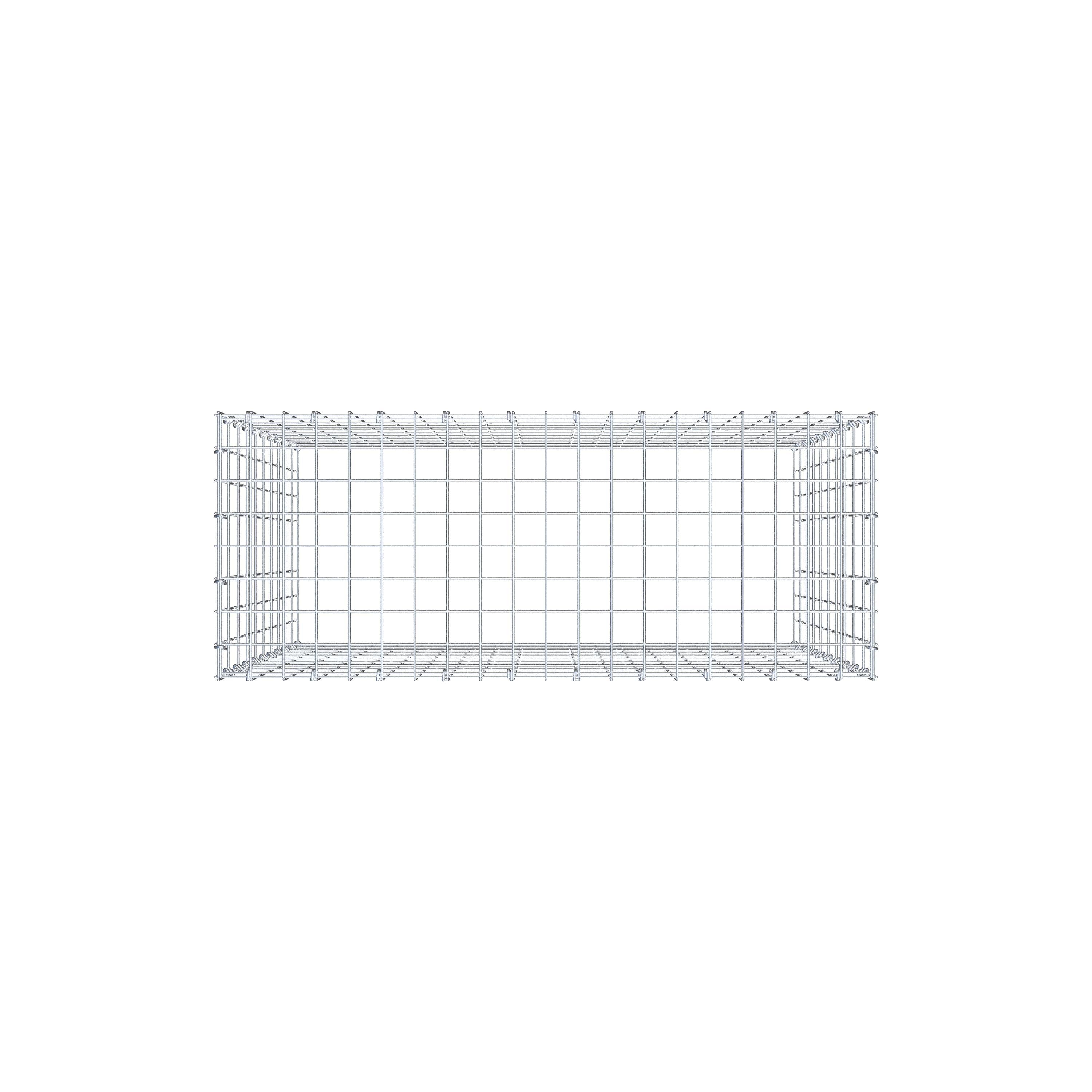 Gavión complementario de tipo 3 100 cm x 100 cm x 40 cm (L x A x P), malla 5 cm x 10 cm, anillo en C