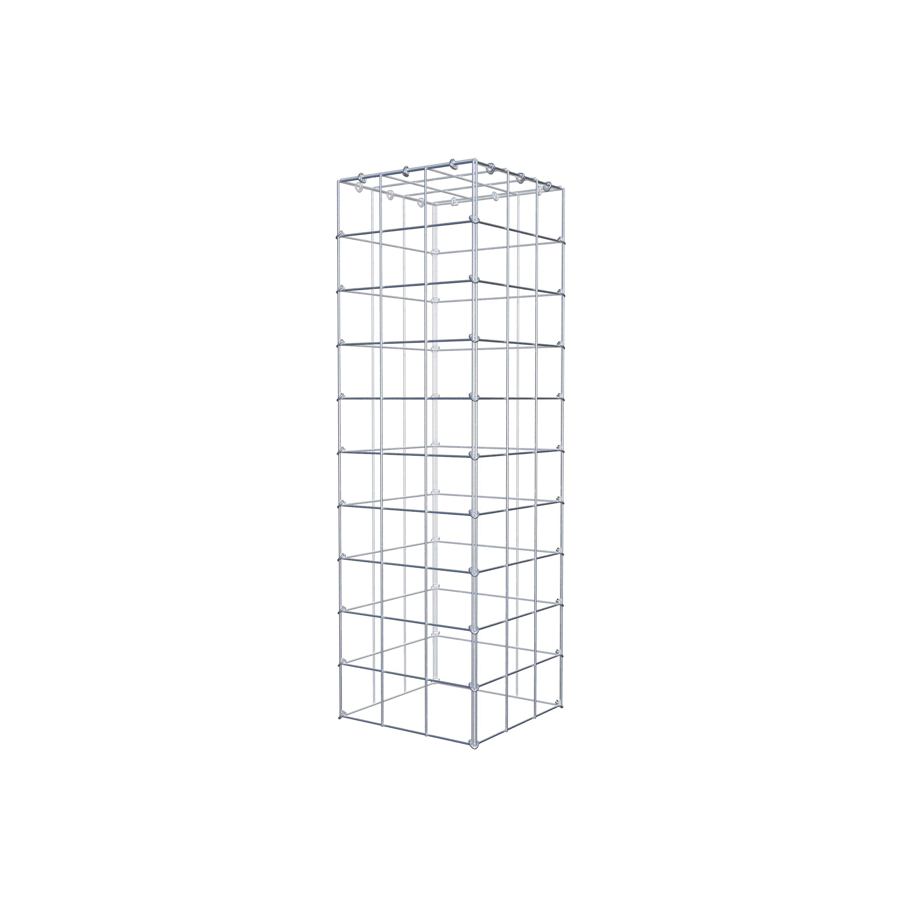 Typ 3 påbyggnadsgabion 100 cm x 30 cm x 30 cm (L x H x D), maskstorlek 10 cm x 10 cm, C-ring