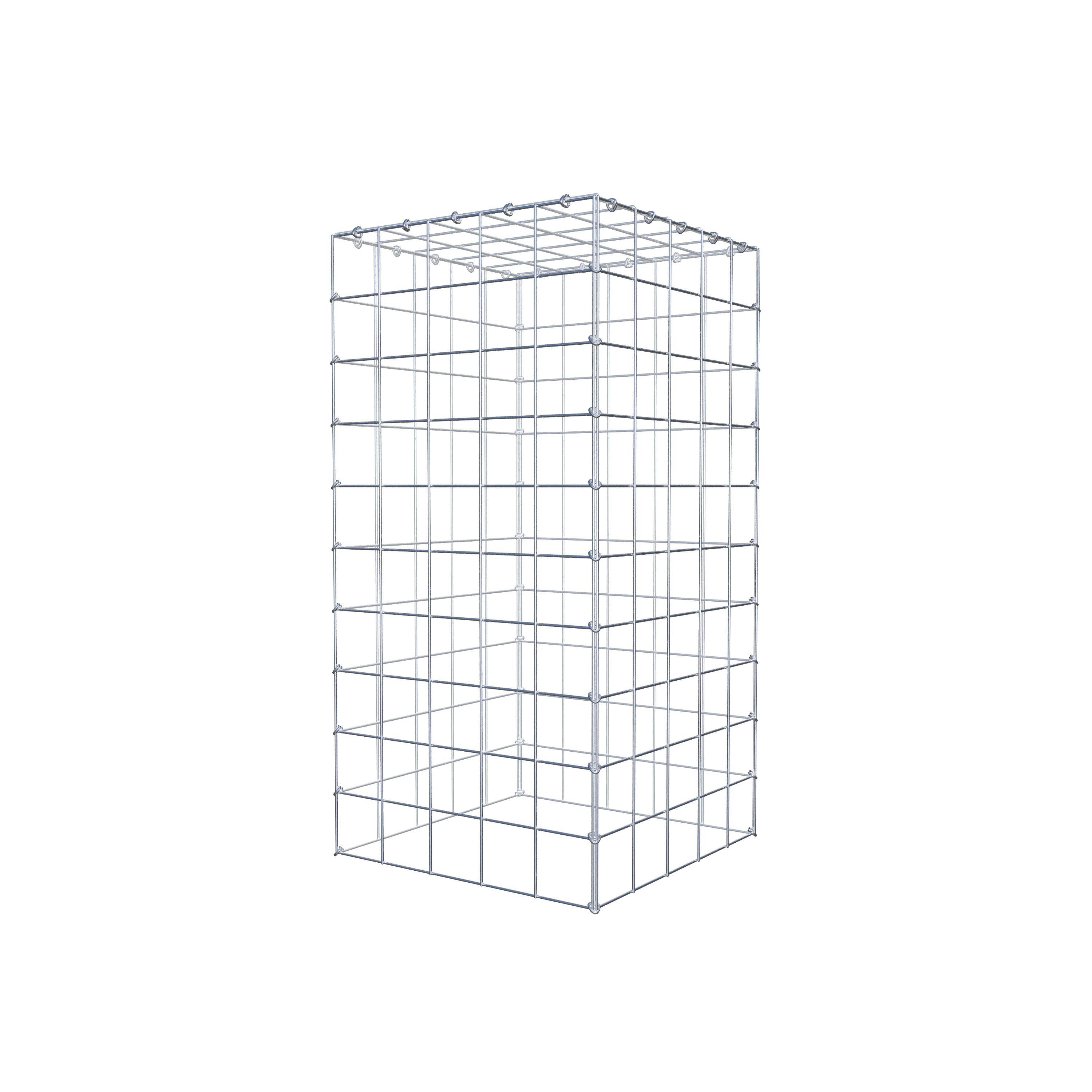 Gavión complementario de tipo 3 100 cm x 50 cm x 50 cm (L x A x P), malla 10 cm x 10 cm, anillo en C