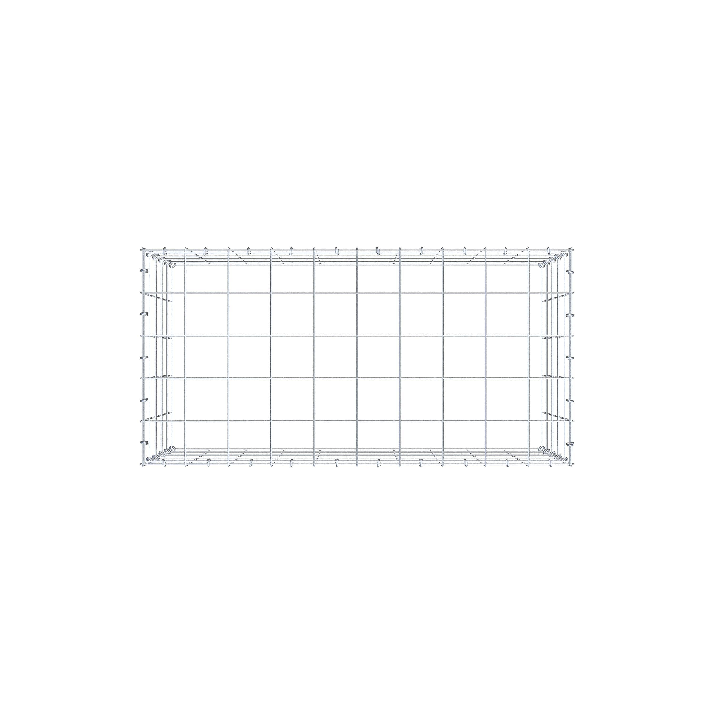 Gavión complementario de tipo 3 100 cm x 50 cm x 50 cm (L x A x P), malla 10 cm x 10 cm, anillo en C