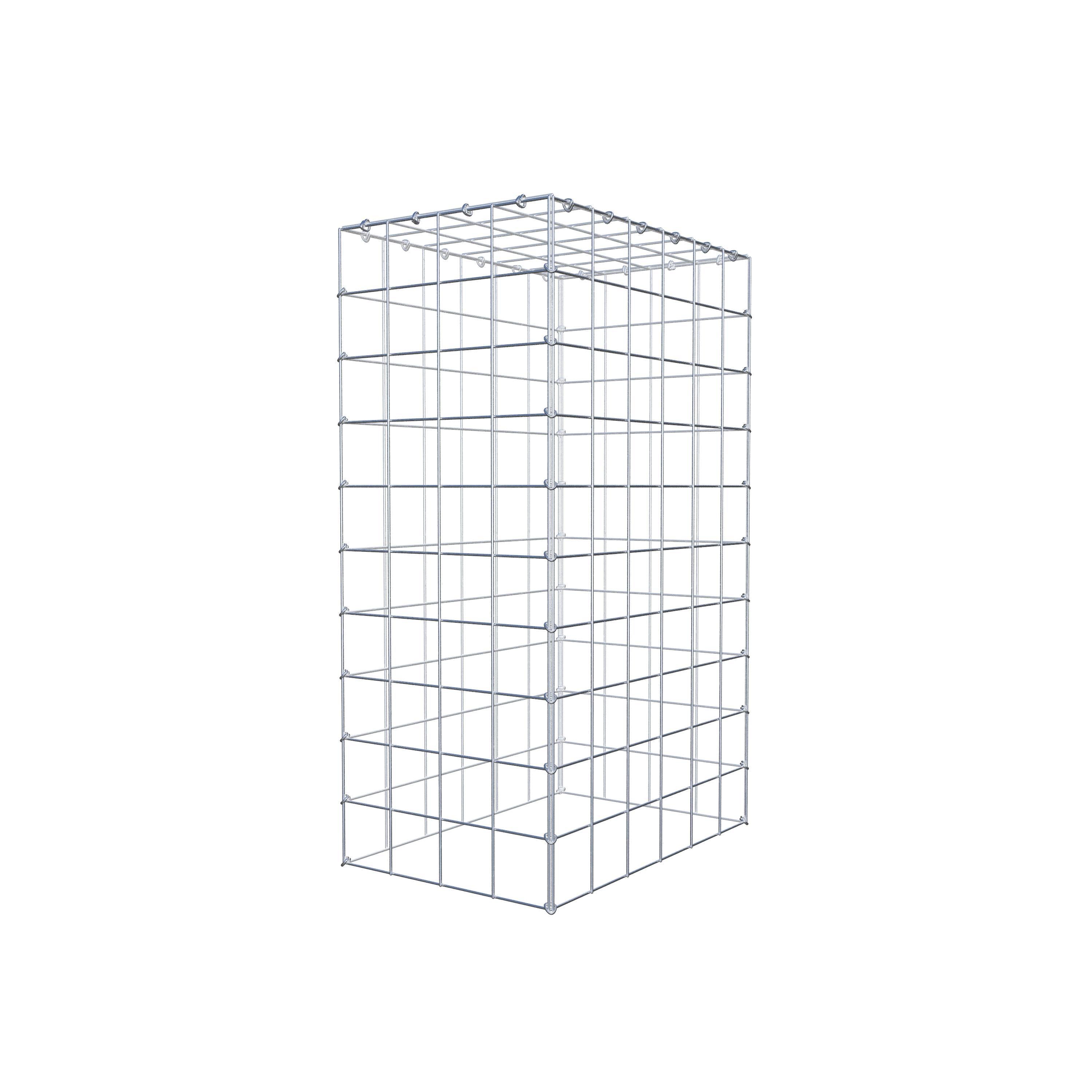 Fourche rapportée type 3 100 cm x 60 cm x 40 cm (L x H x P), mailles 10 cm x 10 cm, anneau C