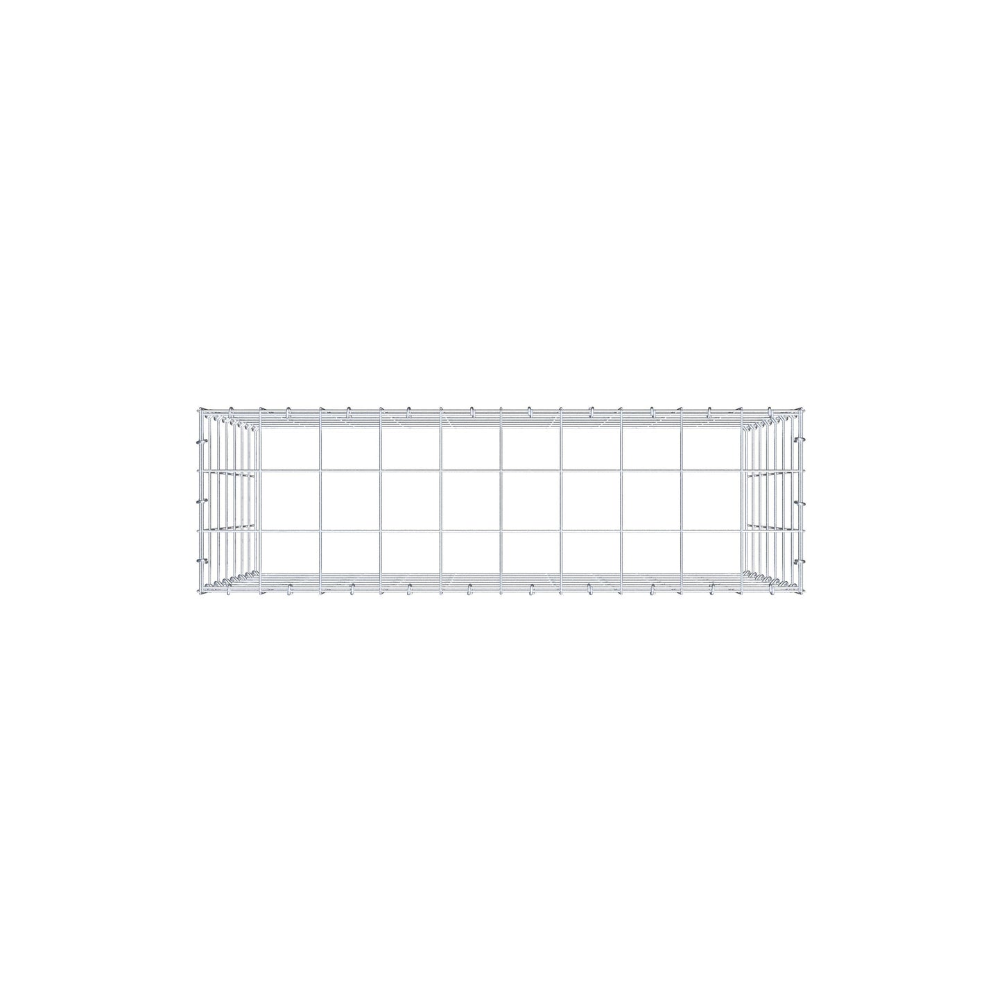 Fourche rapportée type 3 100 cm x 70 cm x 30 cm (L x H x P), mailles 10 cm x 10 cm, anneau en C