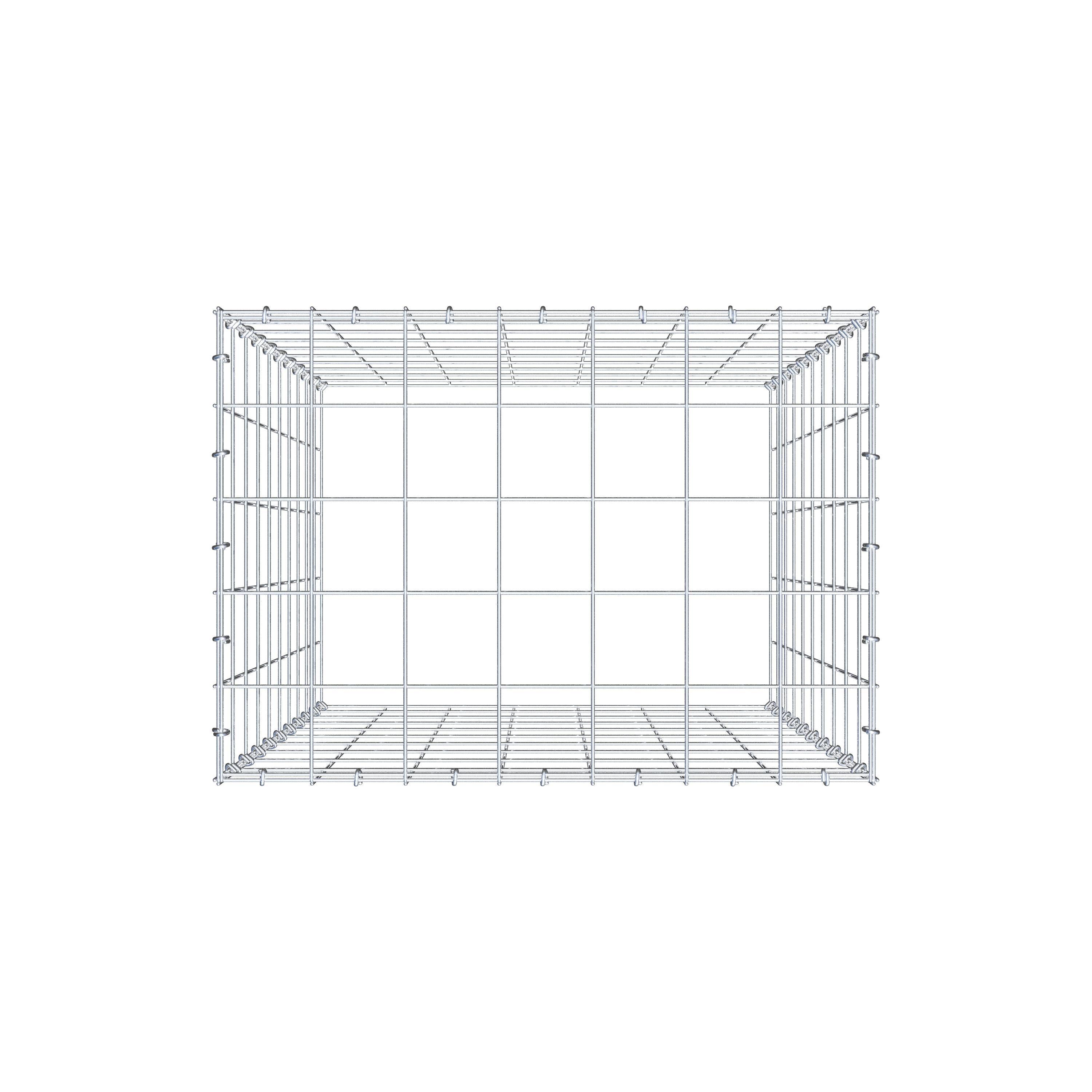 Anbaugabione Typ 3 100 cm x 70 cm x 50 cm (L x H x T), Maschenweite 10 cm x 10 cm, C-Ring