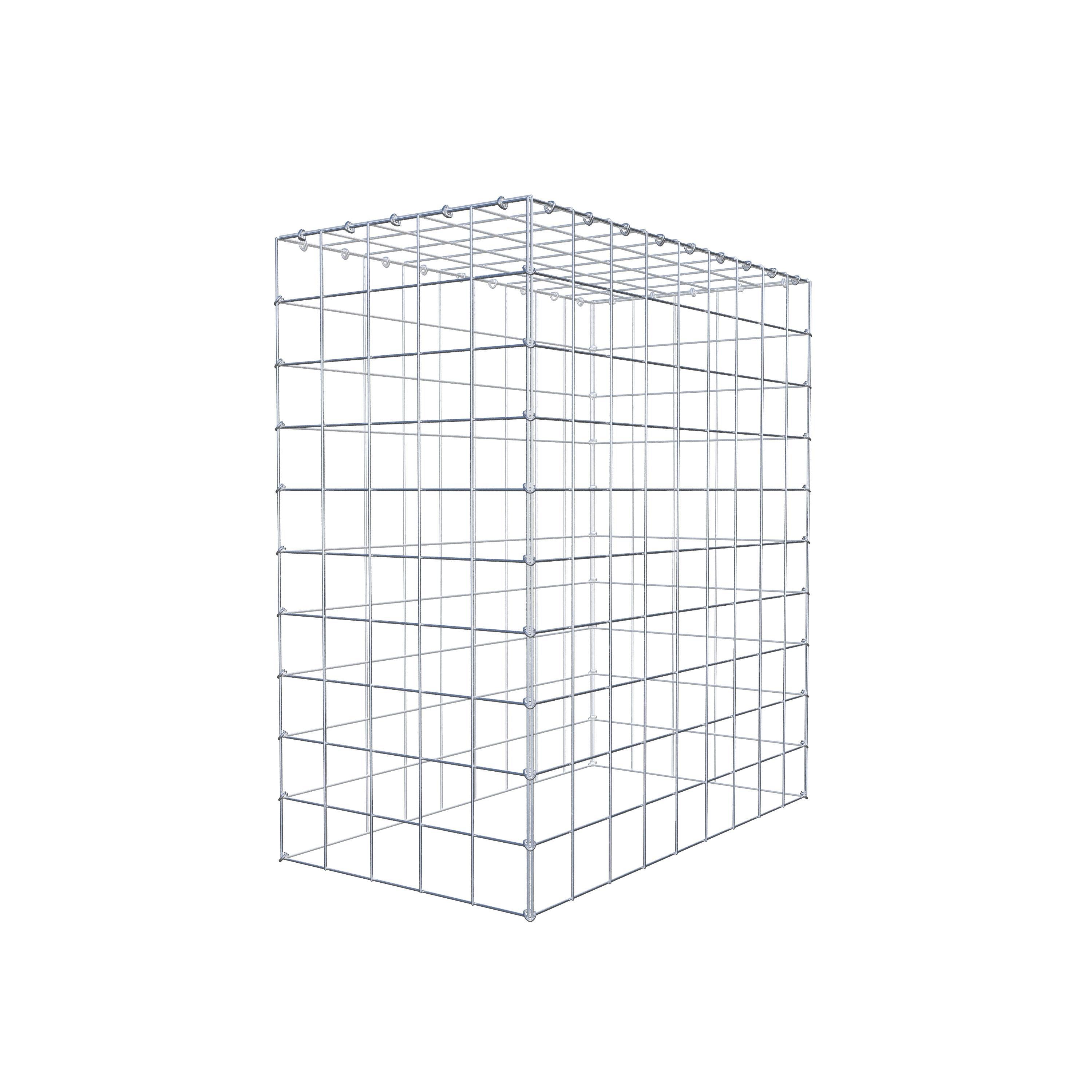 Typ 3 påbyggnadsgabion 100 cm x 90 cm x 50 cm (L x H x D), maskstorlek 10 cm x 10 cm, C-ring