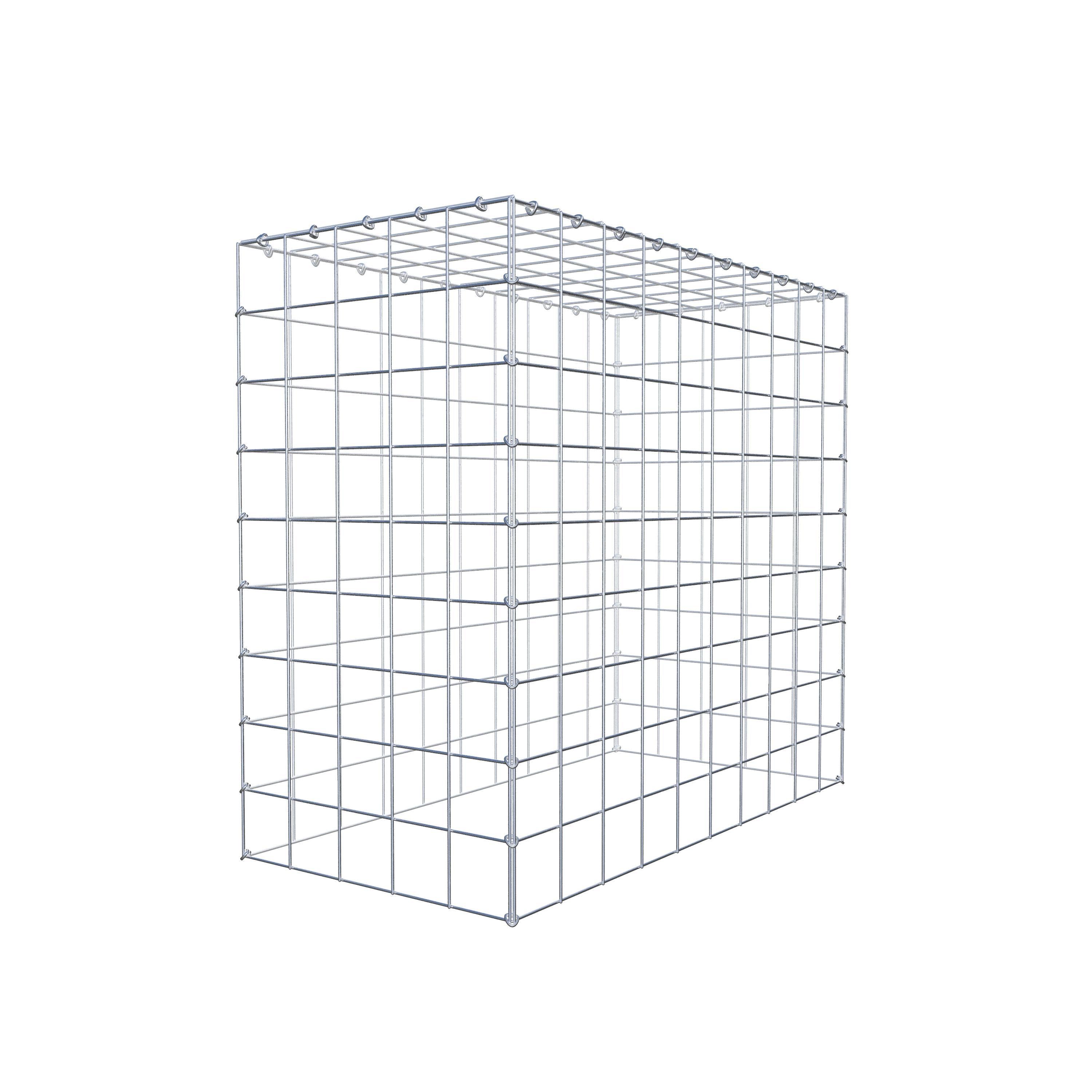 Typ 3 påbyggnadsgabion 100 cm x 90 cm x 50 cm (L x H x D), maskstorlek 10 cm x 10 cm, C-ring