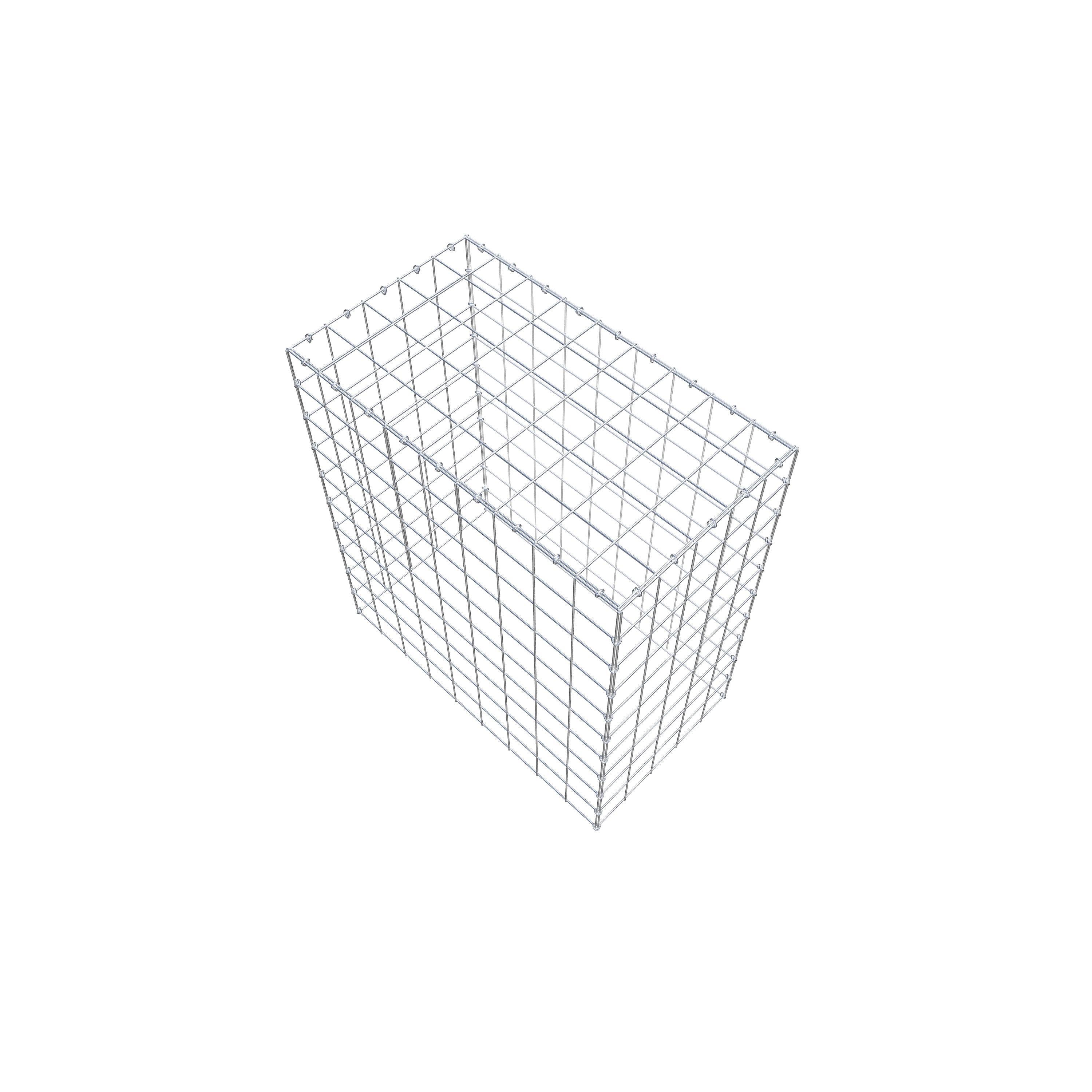 Typ 3 påbyggnadsgabion 100 cm x 90 cm x 50 cm (L x H x D), maskstorlek 10 cm x 10 cm, C-ring