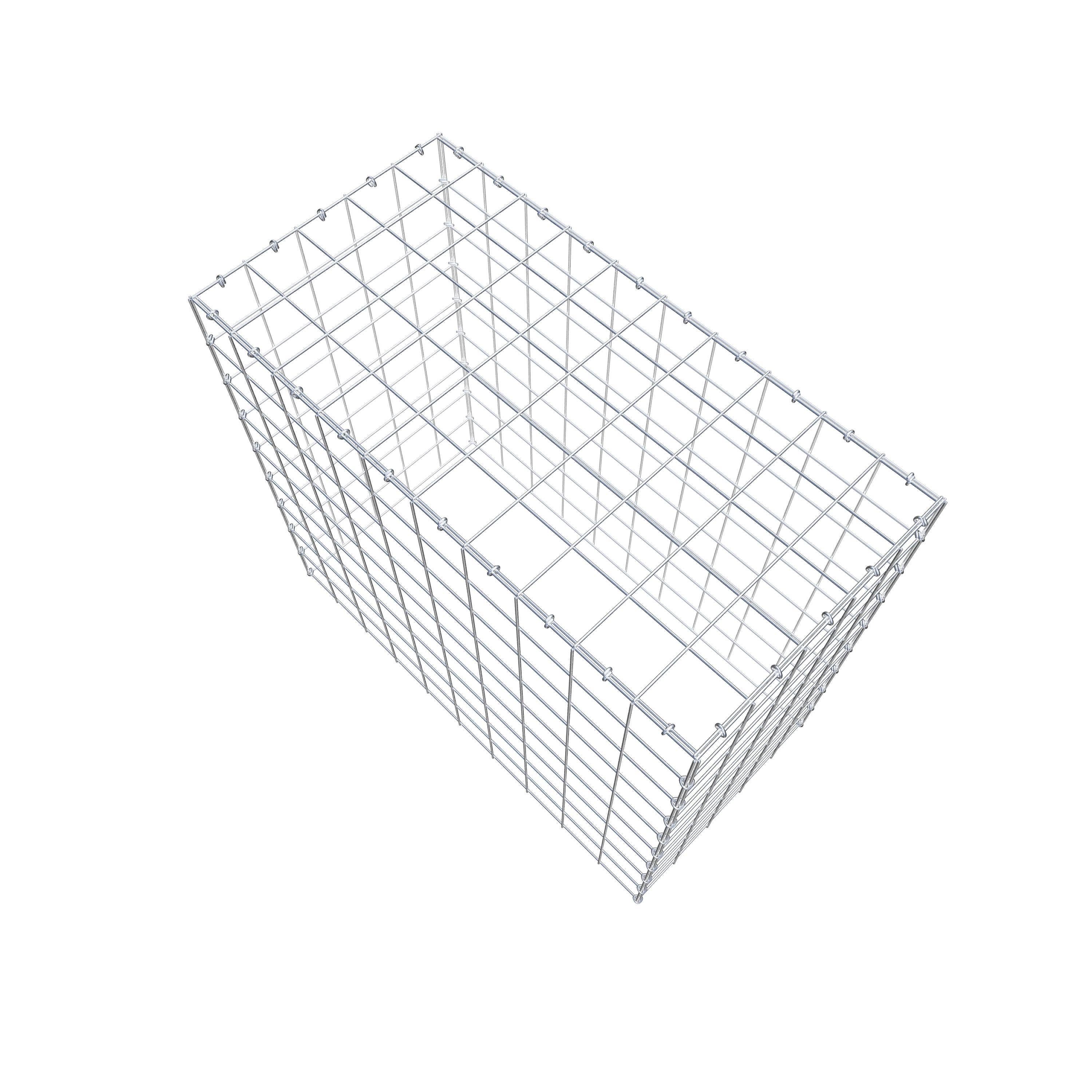 Typ 3 påbyggnadsgabion 100 cm x 90 cm x 50 cm (L x H x D), maskstorlek 10 cm x 10 cm, C-ring