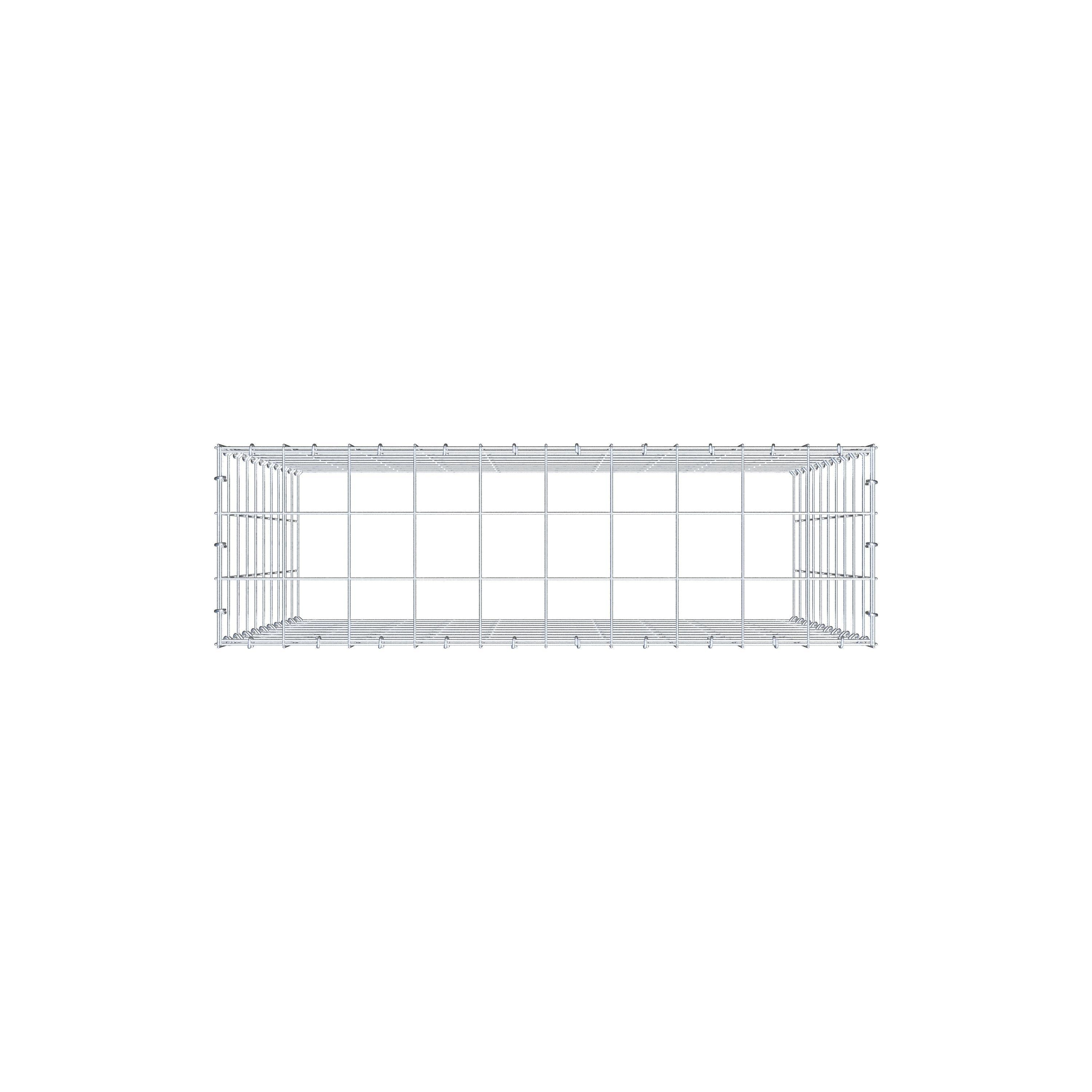 Fourche rapportée type 3 100 cm x 100 cm x 30 cm (L x H x P), mailles 10 cm x 10 cm, anneau C