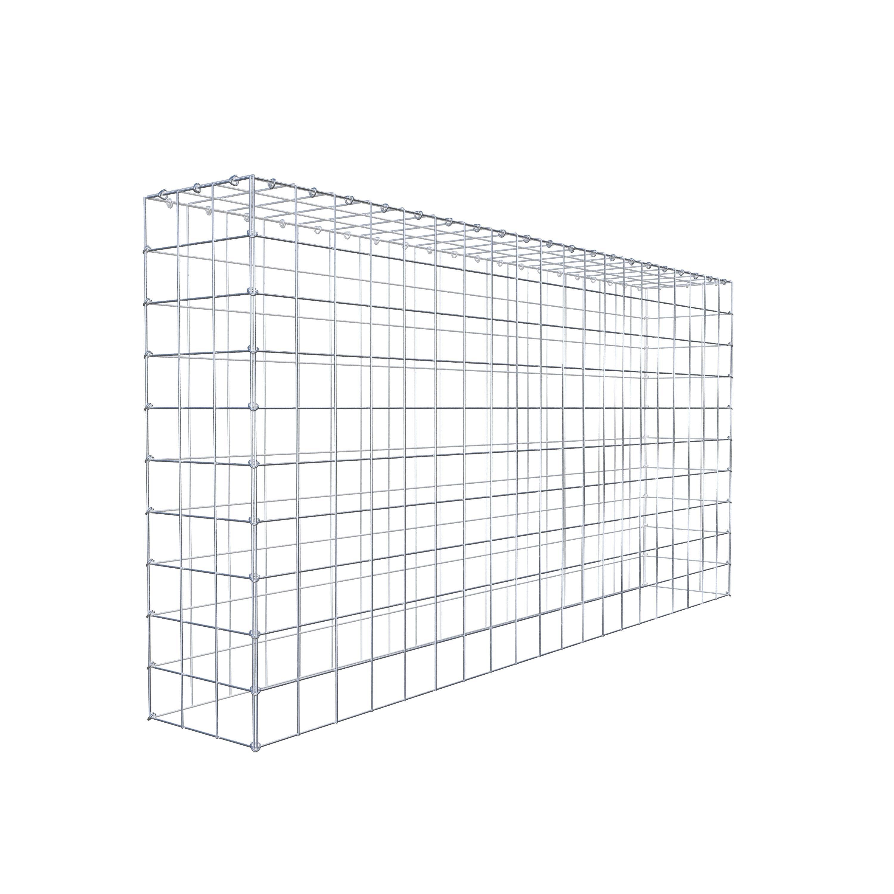 Monteret gabion type 3 200 cm x 100 cm x 30 cm (L x H x D), maskestørrelse 10 cm x 10 cm, C-ring