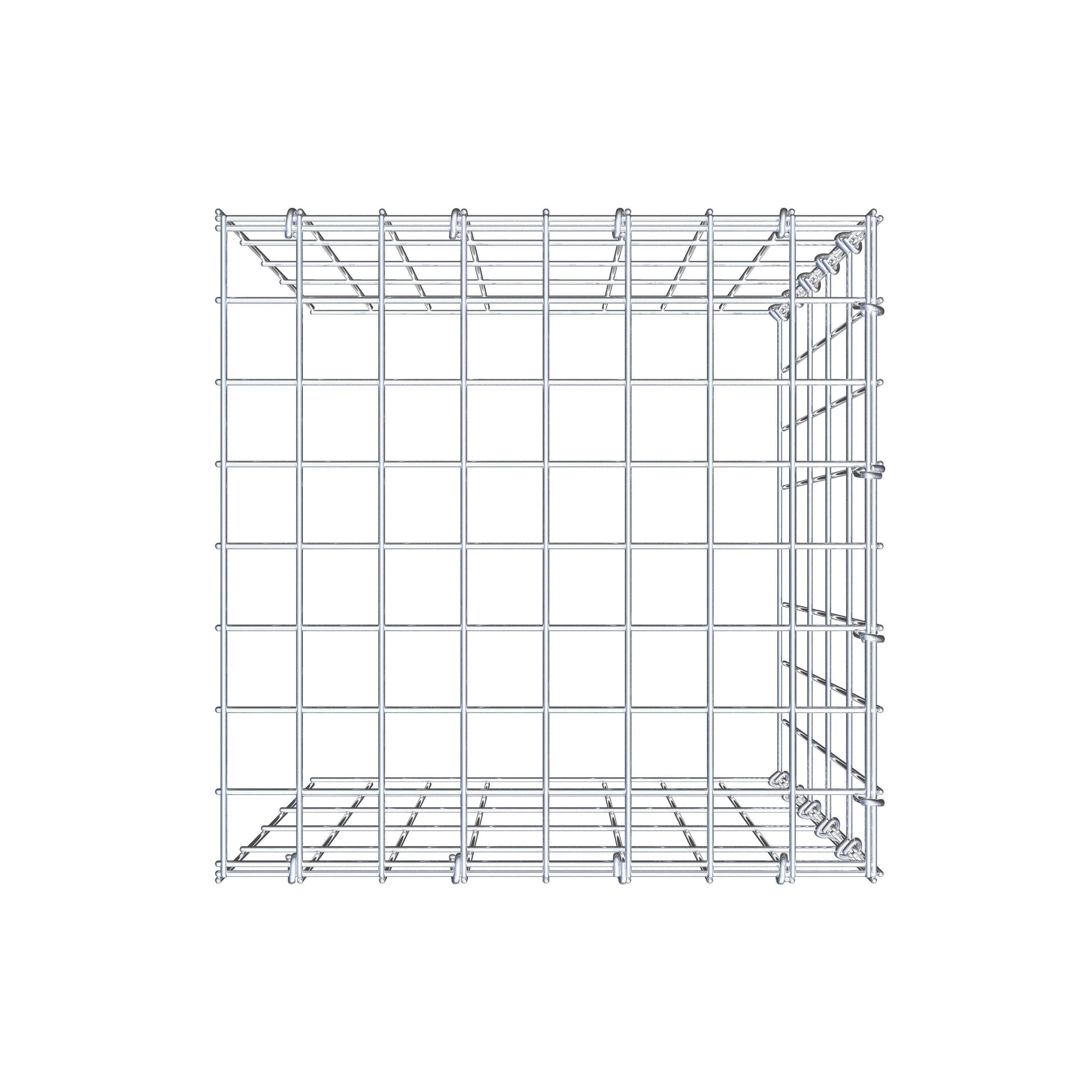 Monteret gabion type 4 50 cm x 40 cm x 40 cm (L x H x D), maskestørrelse 5 cm x 10 cm, C-ring