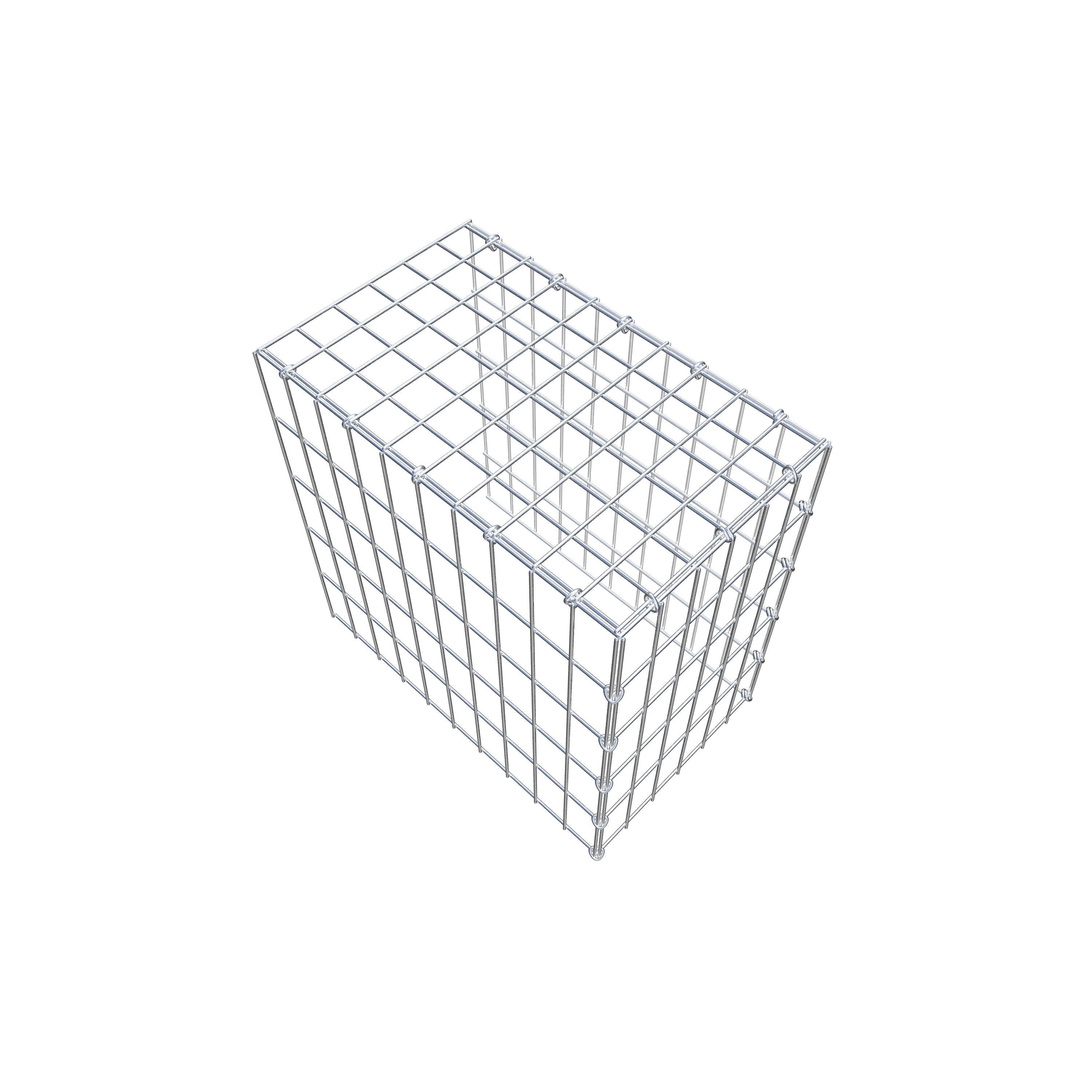 Monteret gabion type 4 50 cm x 50 cm x 30 cm (L x H x D), maskestørrelse 5 cm x 10 cm, C-ring