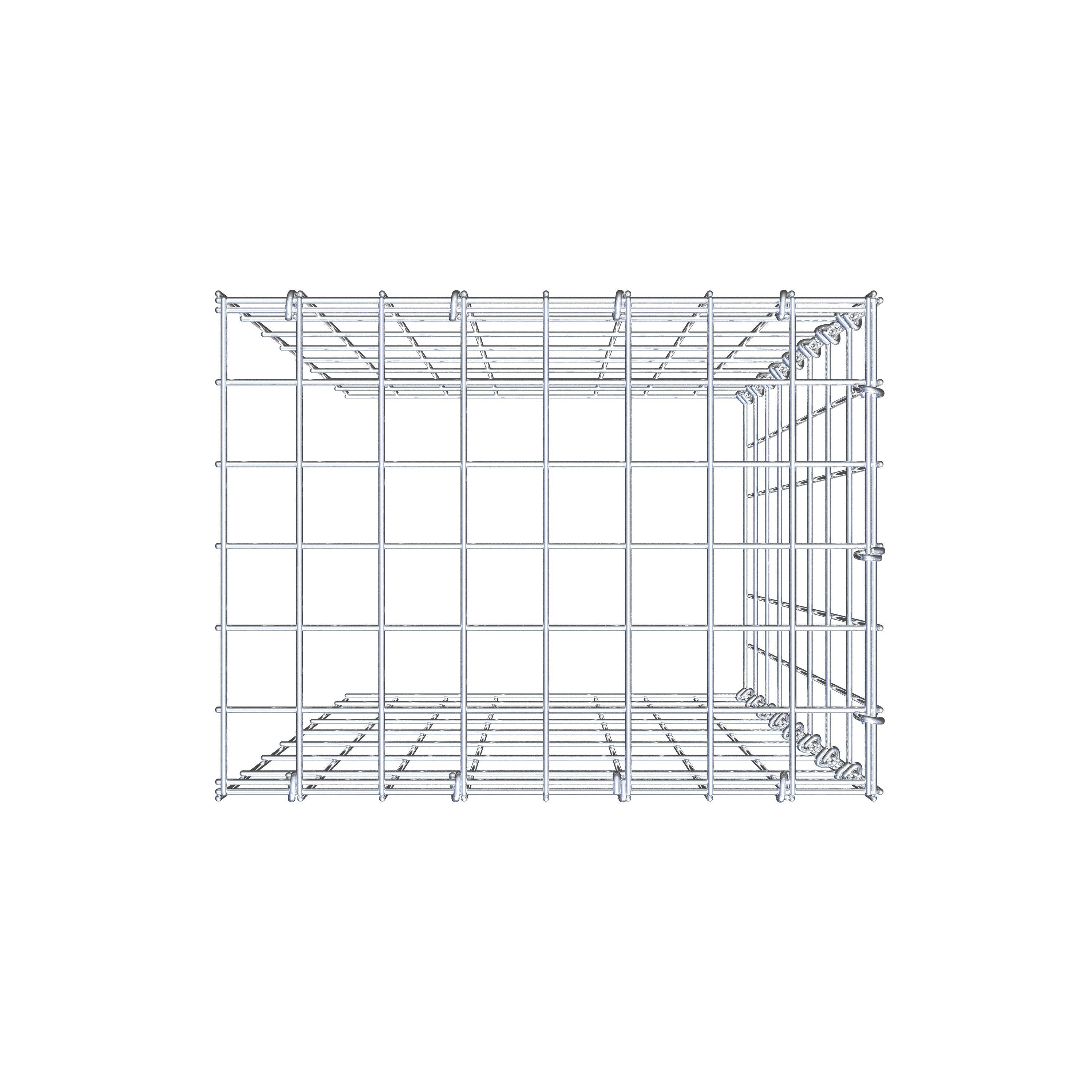 Pila adicional tipo 4 80 cm x 40 cm x 30 cm (L x A x P), malla 5 cm x 10 cm, anillo en C