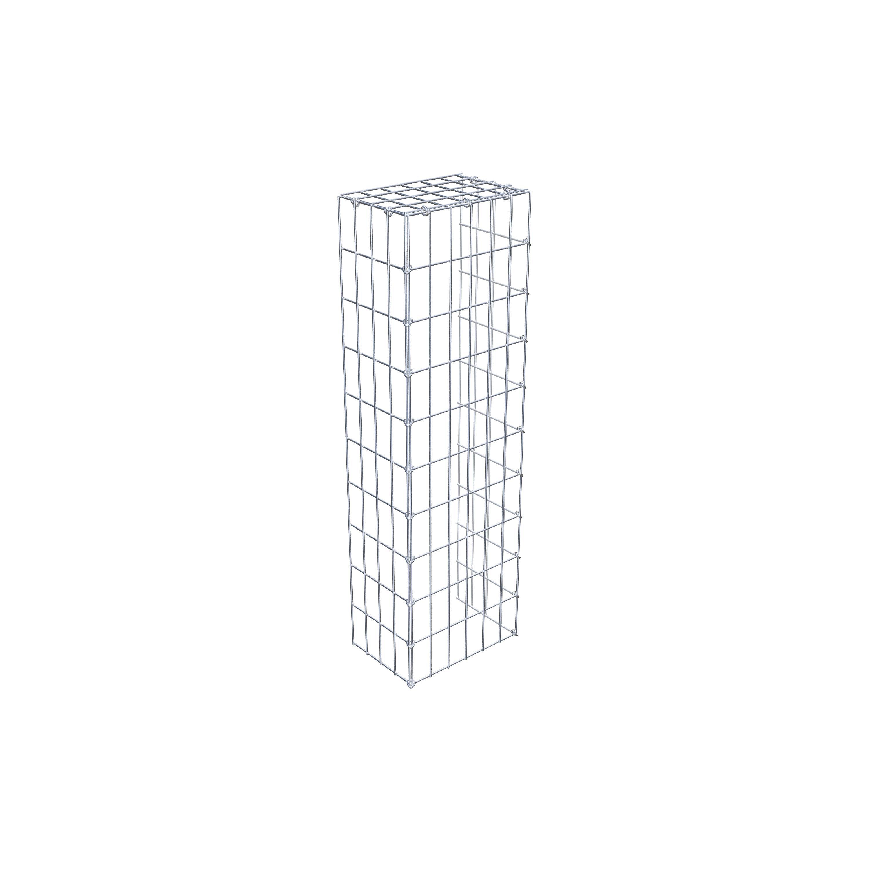 Monteret gabion type 4 100 cm x 20 cm x 30 cm (L x H x D), maskestørrelse 5 cm x 10 cm, C-ring