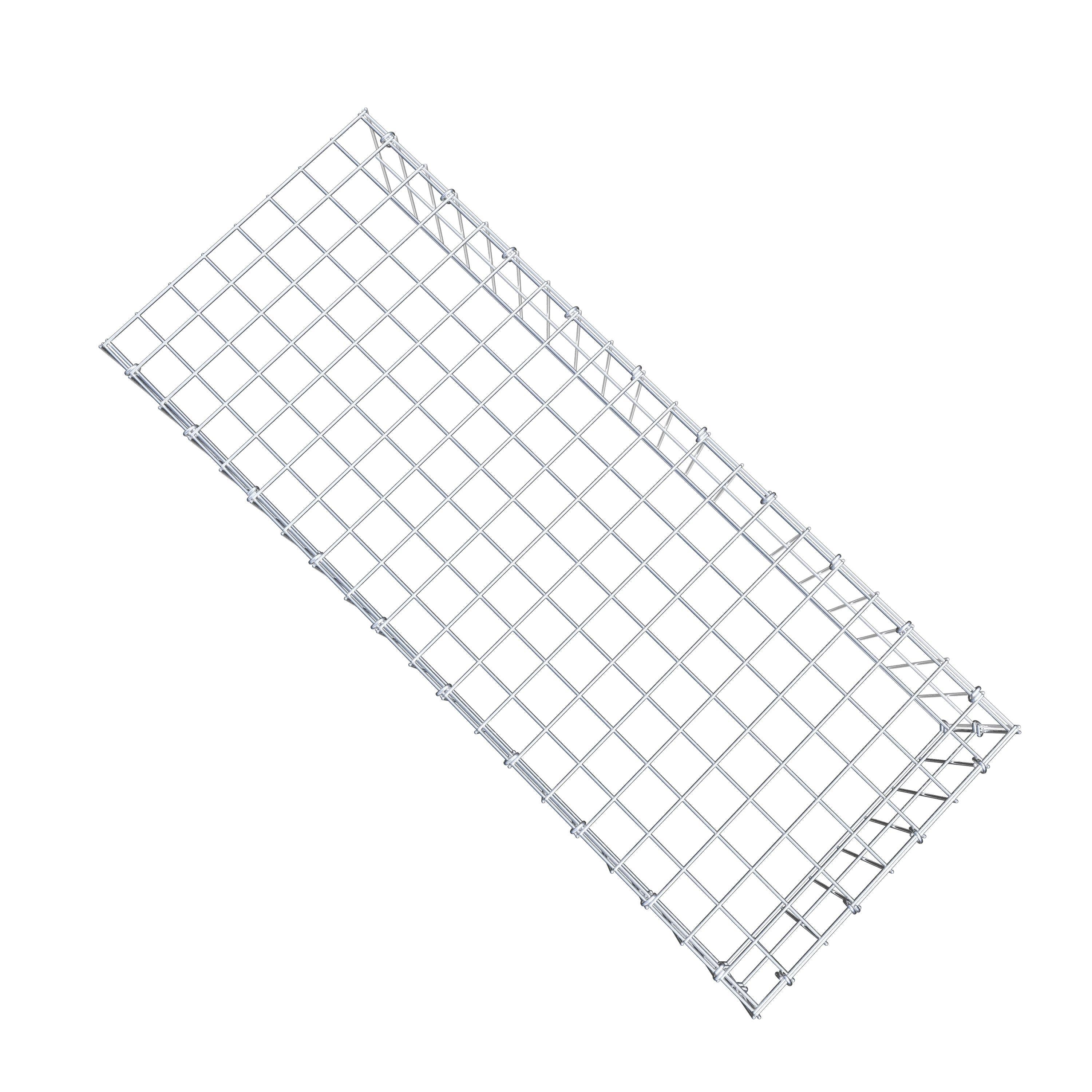 Gavión complementario de tipo 4 100 cm x 20 cm x 40 cm (largo x alto x fondo), malla 5 cm x 10 cm, anillo en C