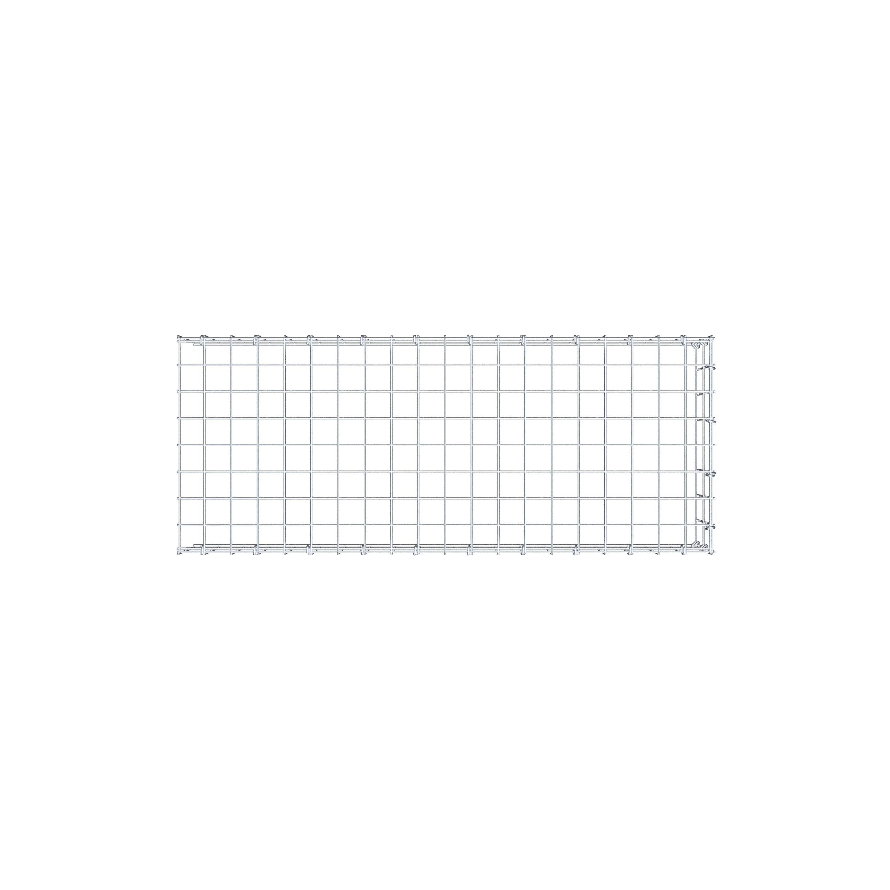 Gavión complementario de tipo 4 100 cm x 20 cm x 40 cm (largo x alto x fondo), malla 5 cm x 10 cm, anillo en C