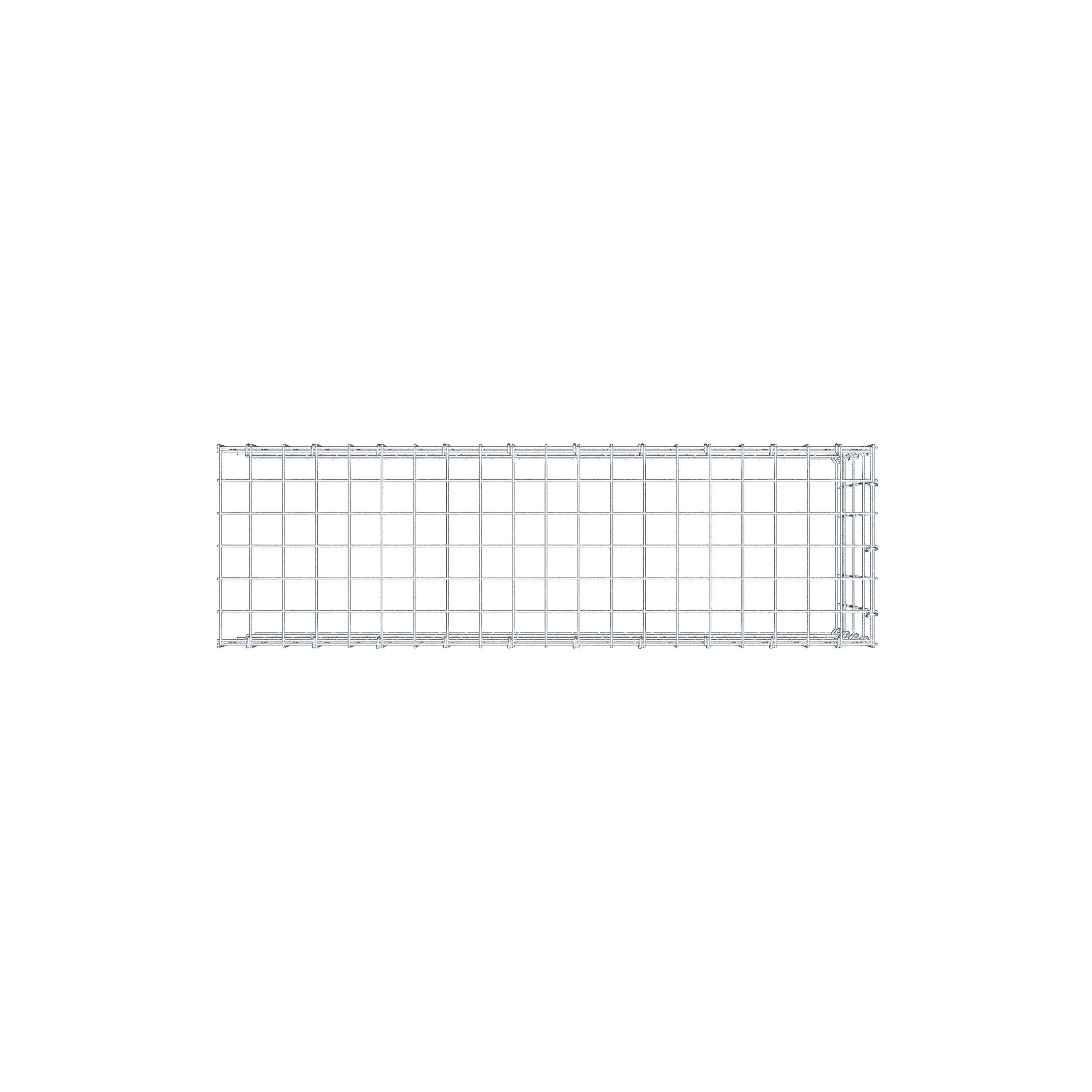 Monteret gabion type 4 100 cm x 40 cm x 30 cm (L x H x D), maskestørrelse 5 cm x 10 cm, C-ring