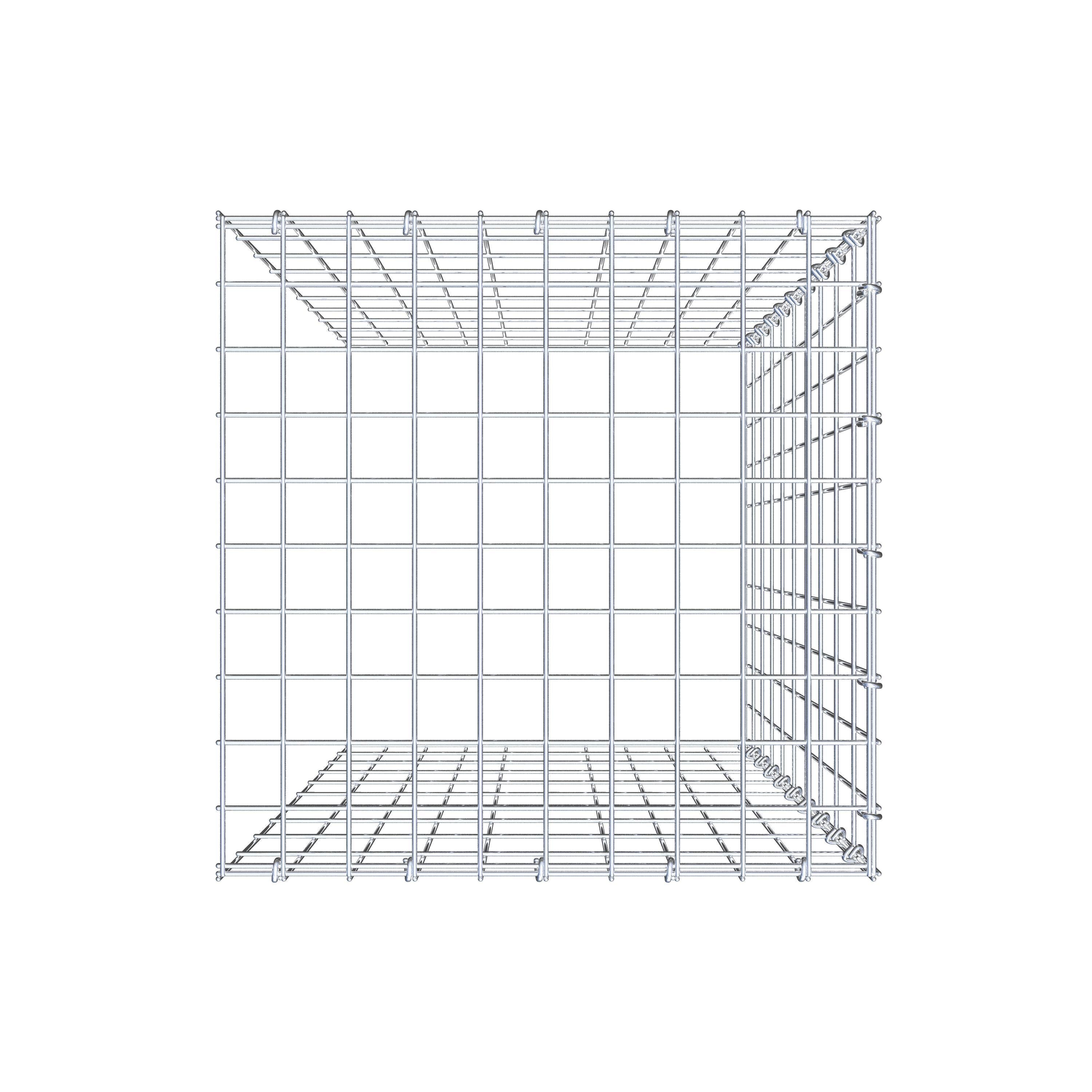 Fourche rapportée type 4 100 cm x 50 cm x 50 cm (L x H x P), mailles 5 cm x 10 cm, anneau C