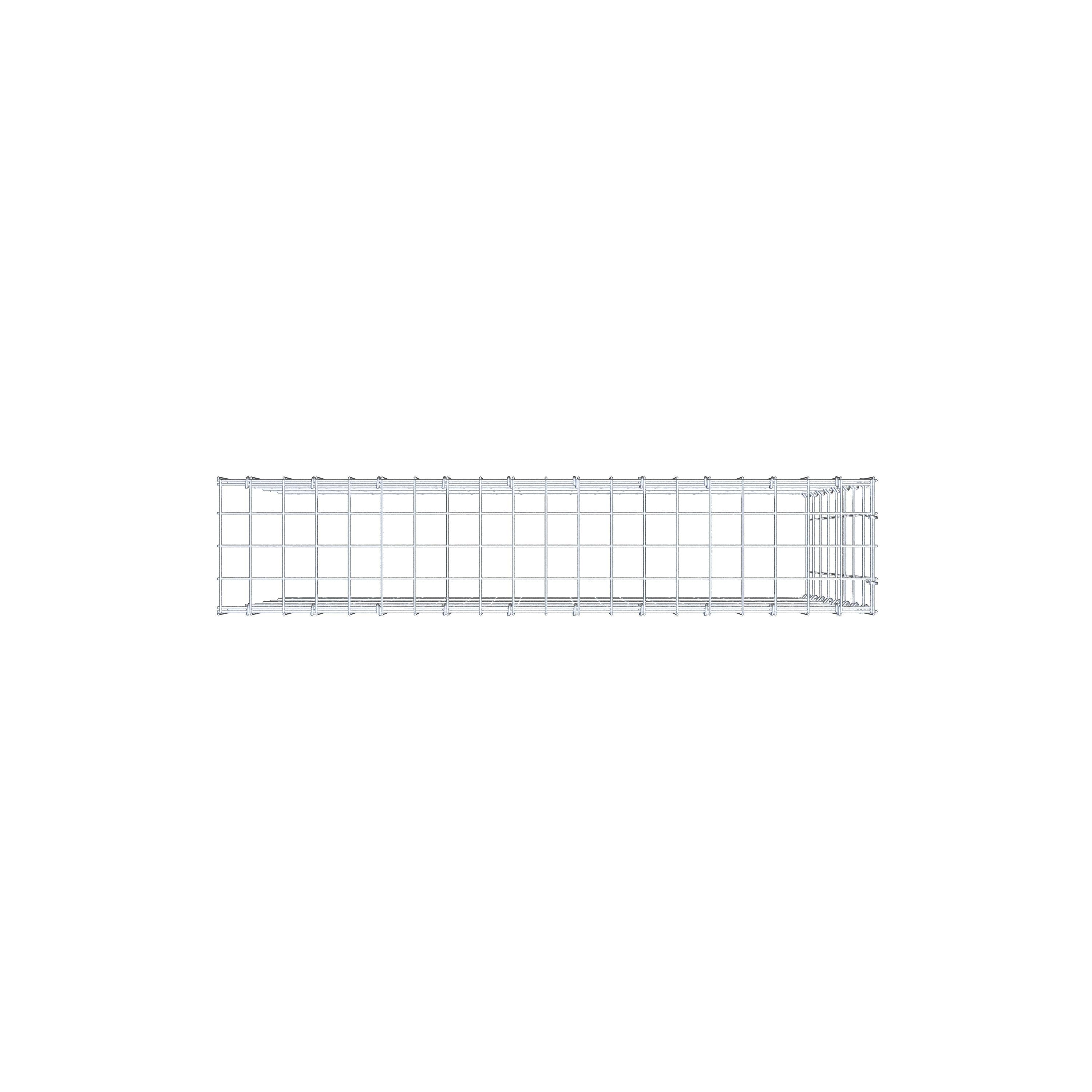 Anbaugabione Typ 4 100 cm x 80 cm x 20 cm (L x H x T), Maschenweite 5 cm x 10 cm, C-Ring