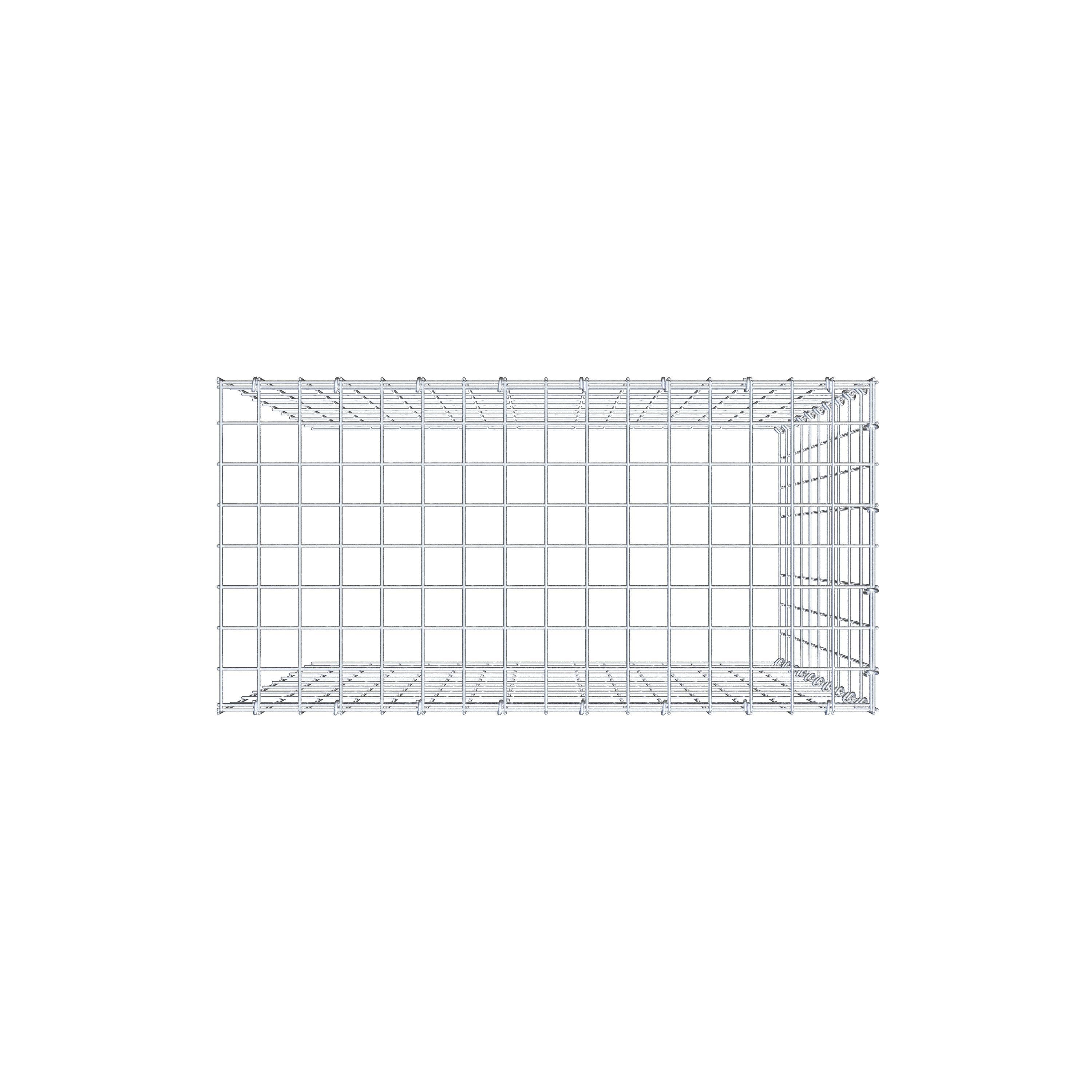 Fourche rapportée type 4 100 cm x 80 cm x 40 cm (L x H x P), maille 5 cm x 10 cm, anneau en C