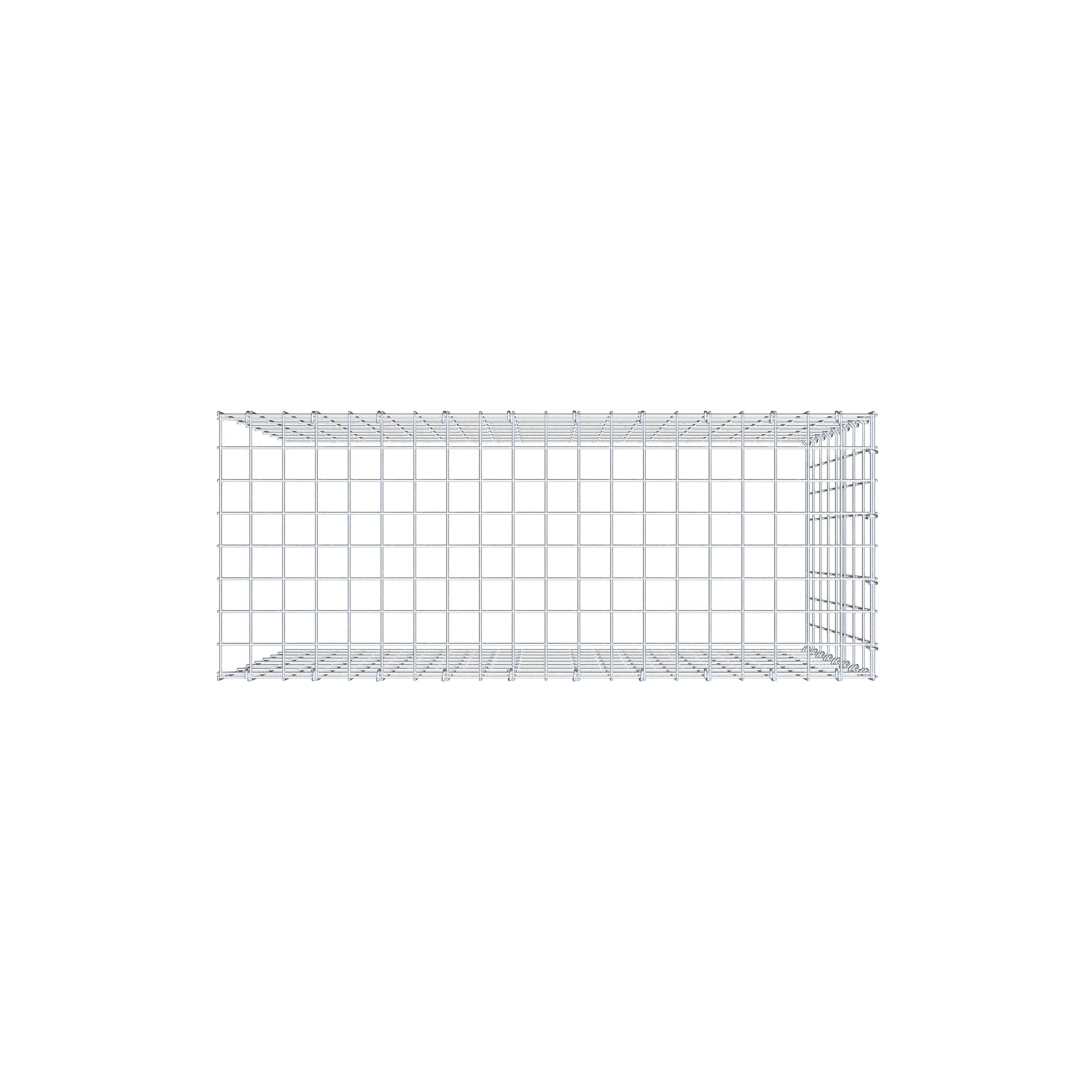 Fourche rapportée type 4 100 cm x 80 cm x 40 cm (L x H x P), maille 5 cm x 10 cm, anneau en C