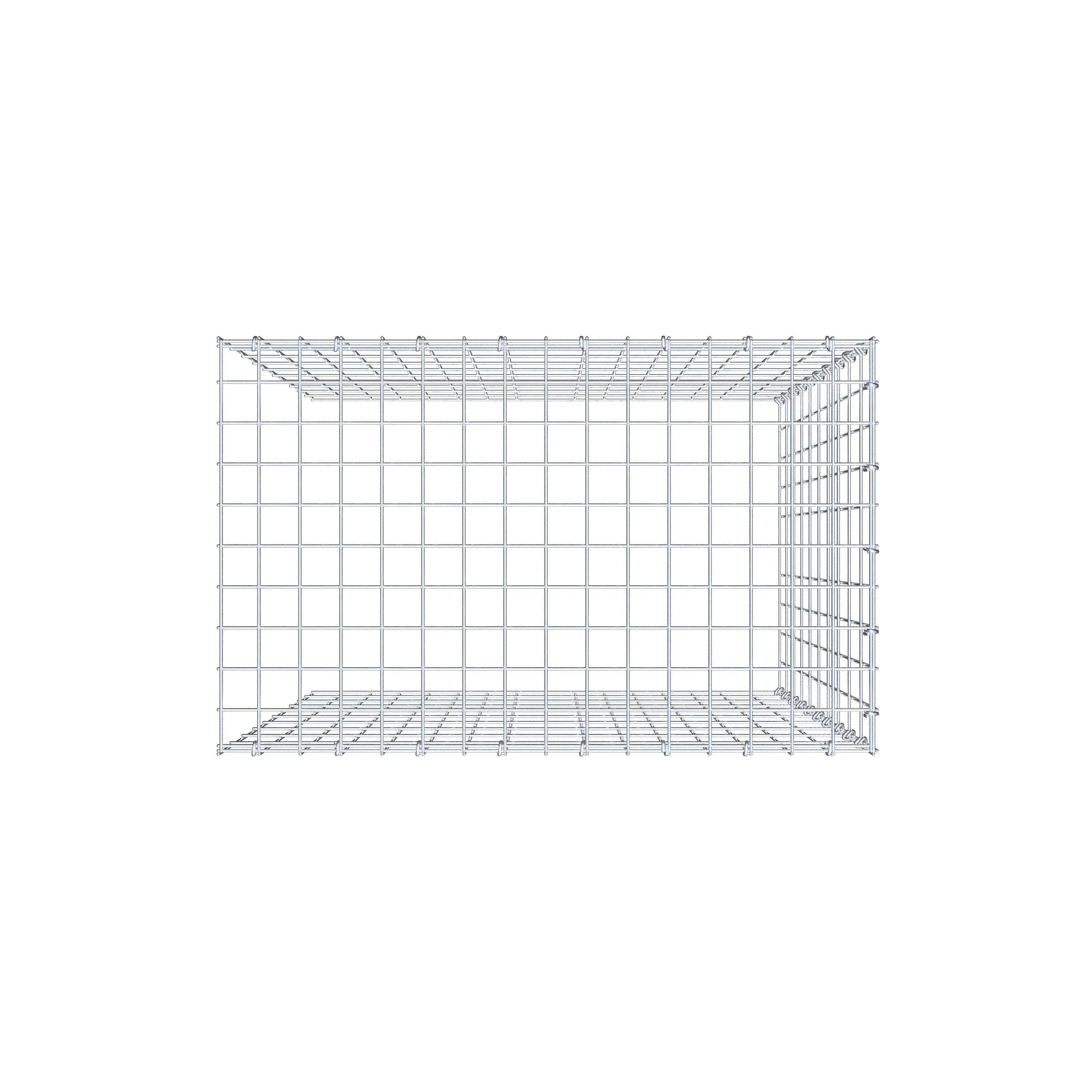 Fourche rapportée type 4 100 cm x 80 cm x 50 cm (L x H x P), mailles 5 cm x 10 cm, anneau C