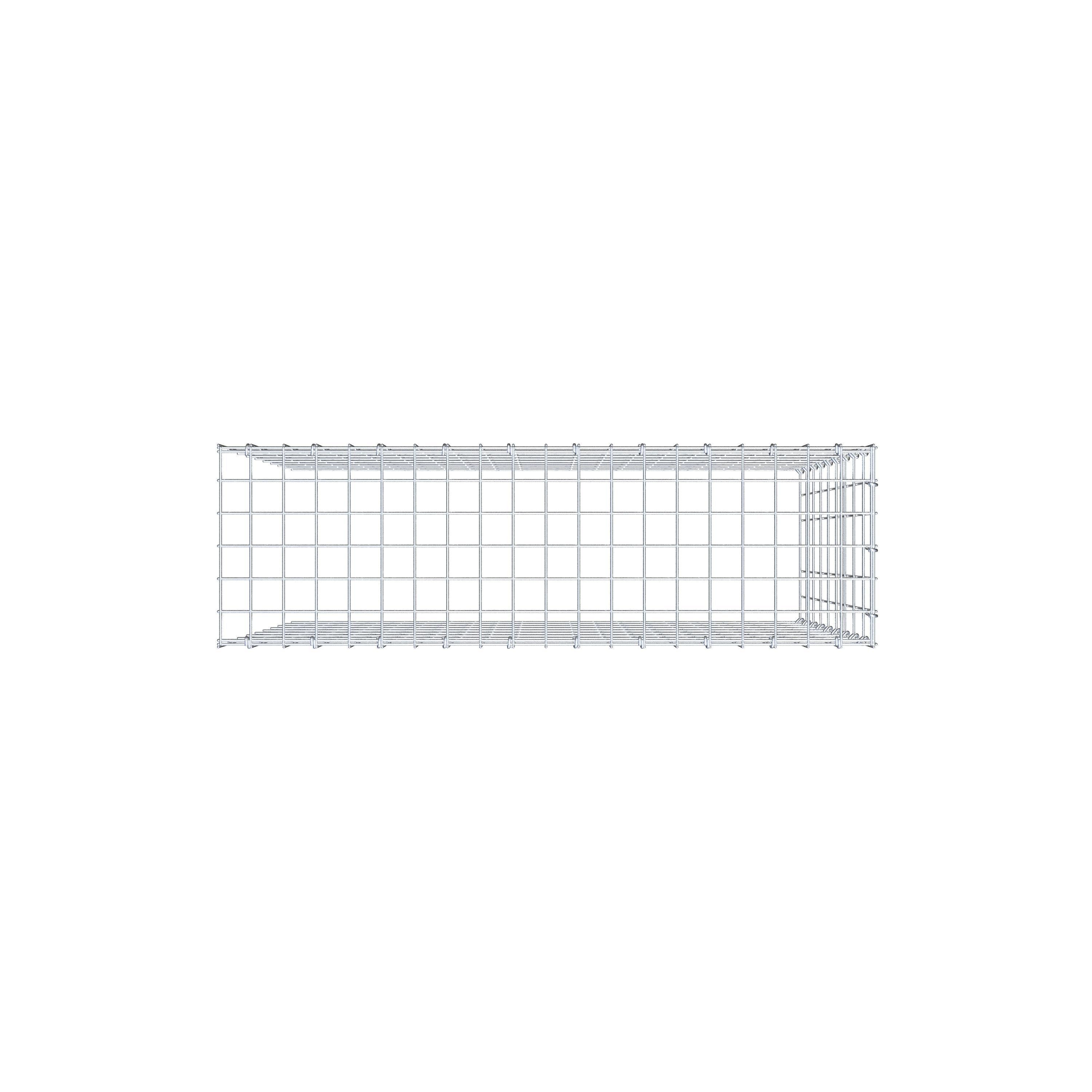 Fourche rapportée type 4 100 cm x 90 cm x 30 cm (L x H x P), mailles 5 cm x 10 cm, anneau C