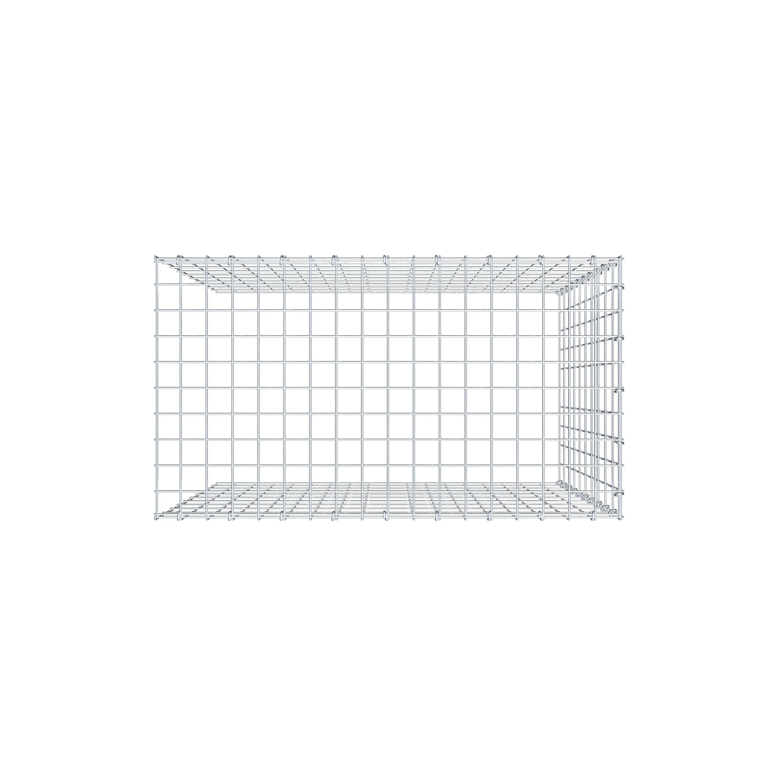Anbaugabione Typ 4 100 cm x 90 cm x 50 cm (L x H x T), Maschenweite 5 cm x 10 cm, C-Ring