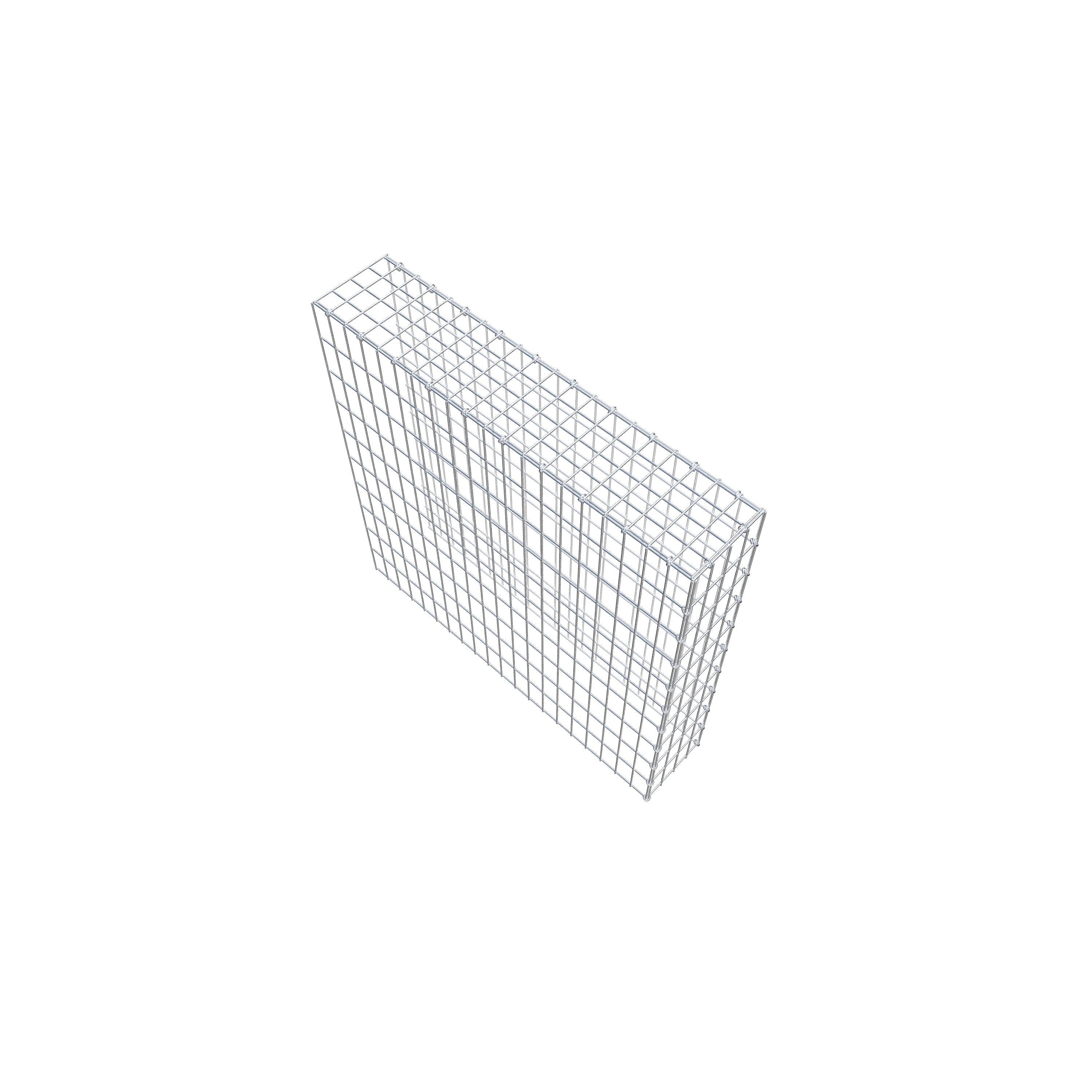 Fourche rapportée type 4 100 cm x 100 cm x 20 cm (L x H x P), mailles 5 cm x 10 cm, anneau en C