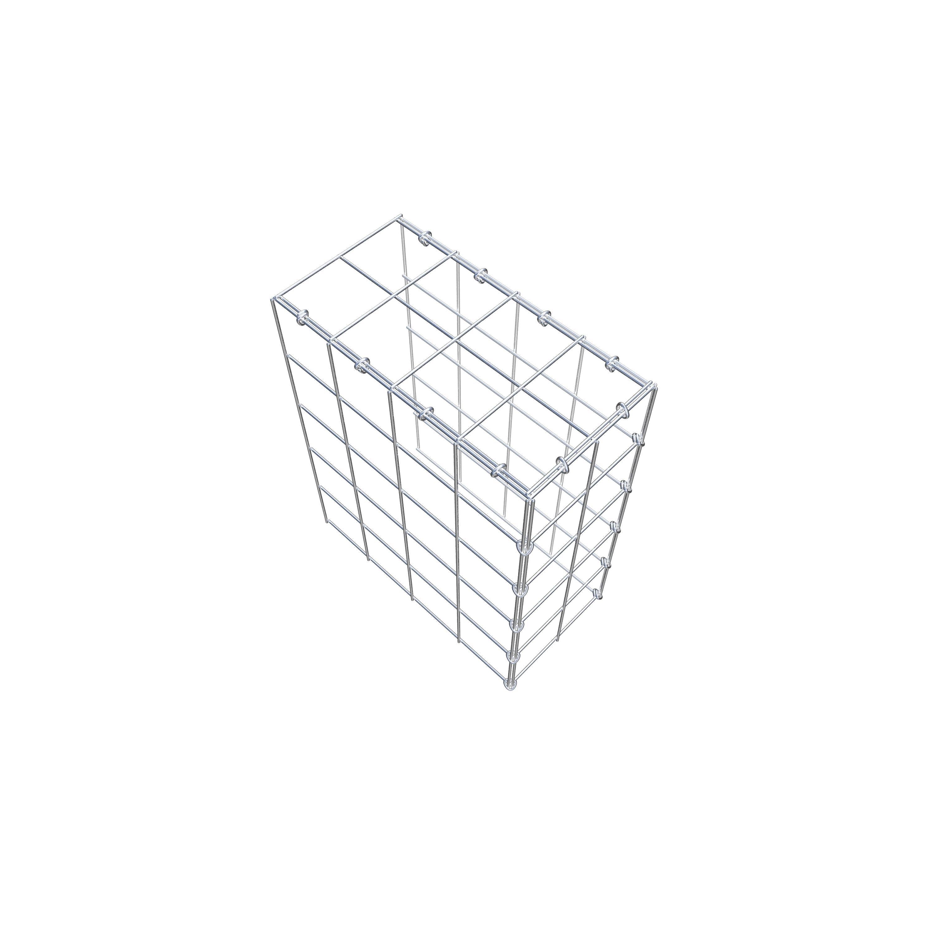 Monteret gabion type 4 50 cm x 40 cm x 20 cm (L x H x D), maskestørrelse 10 cm x 10 cm, C-ring