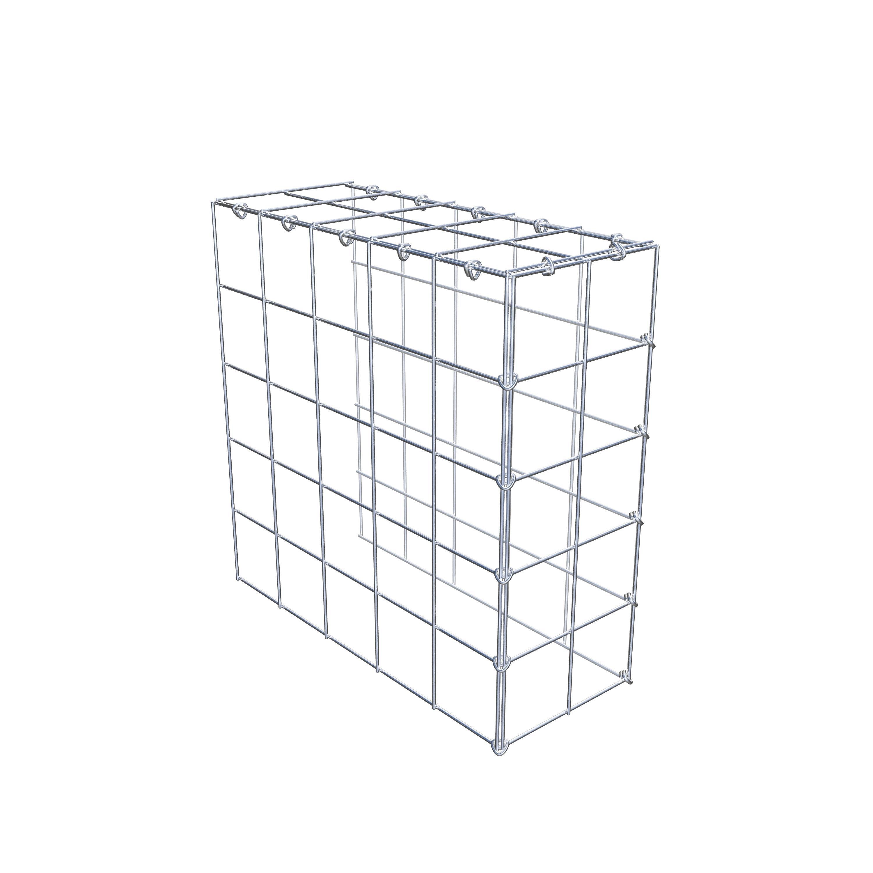 Fourche rapportée type 4 50 cm x 50 cm x 20 cm (L x H x P), maille 10 cm x 10 cm, anneau en C