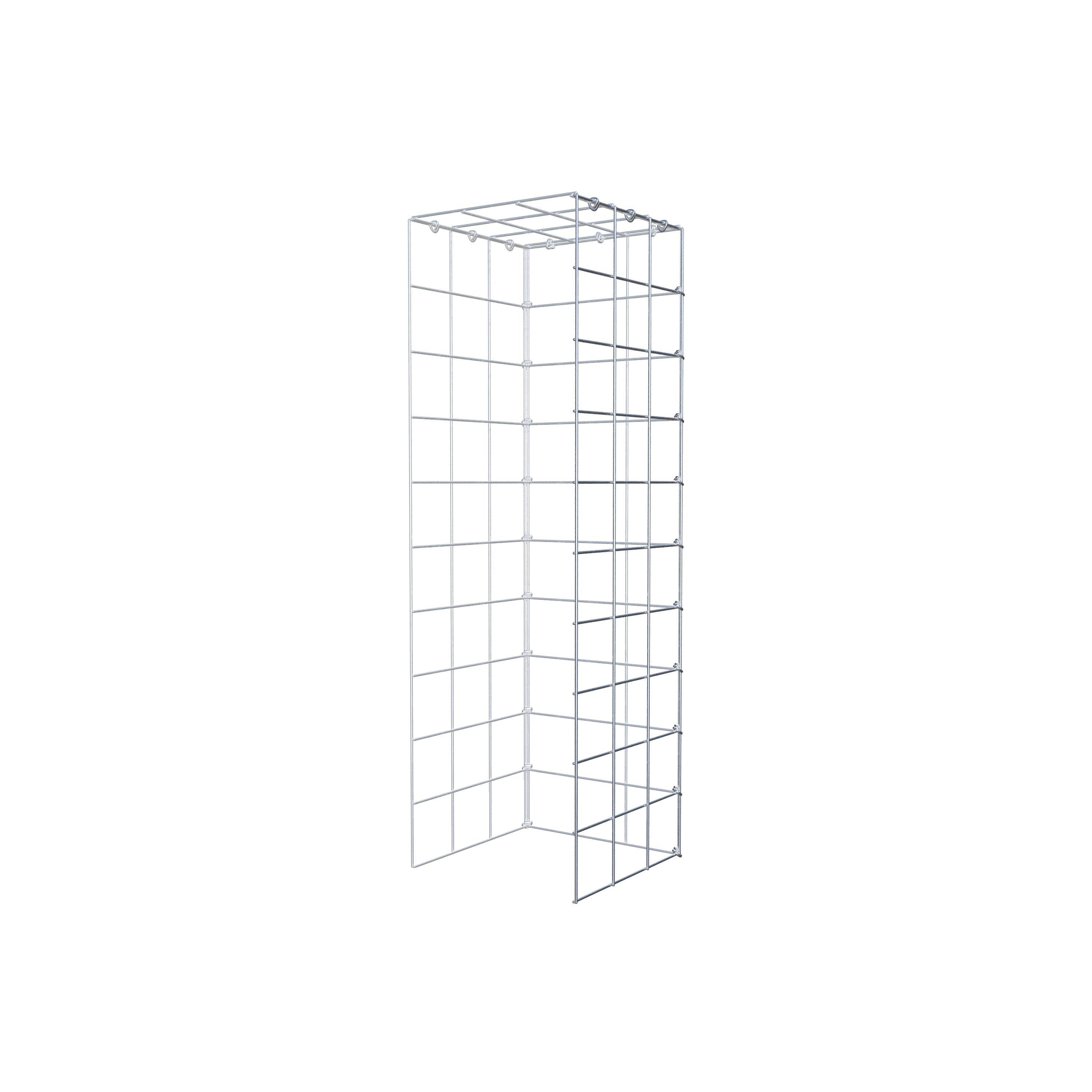 Monteret gabion type 4 100 cm x 30 cm x 30 cm (L x H x D), maskestørrelse 10 cm x 10 cm, C-ring