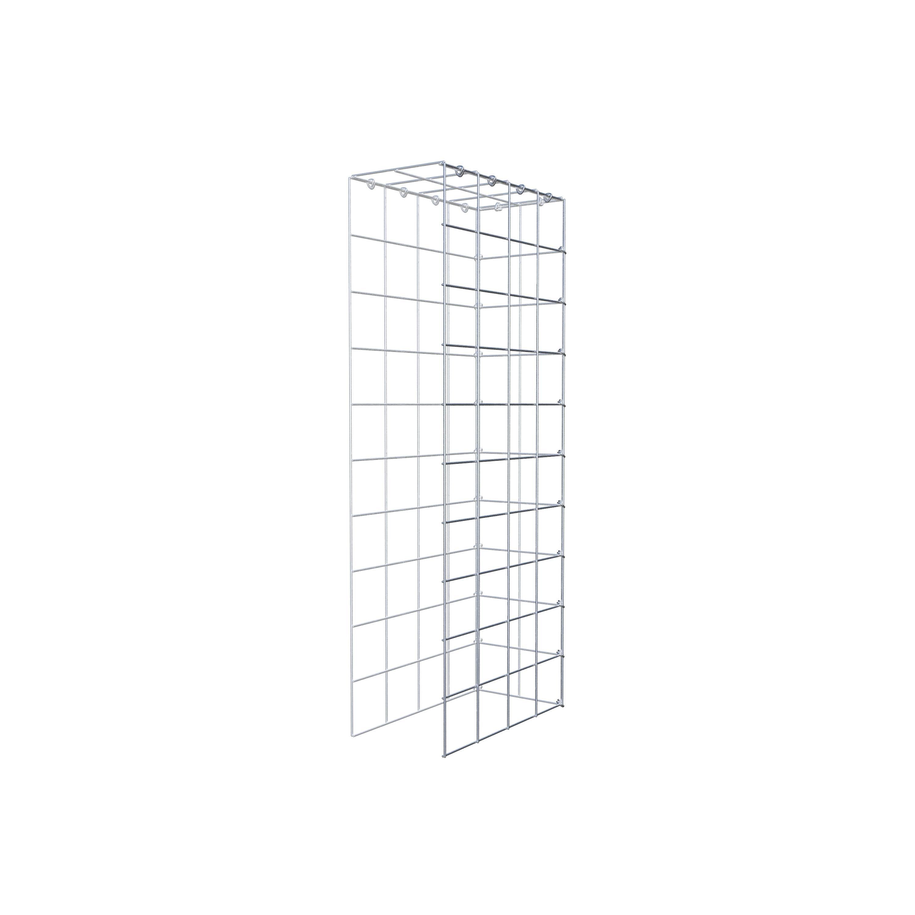 Fourche rapportée type 4 100 cm x 40 cm x 20 cm (L x H x P), mailles 10 cm x 10 cm, anneau C