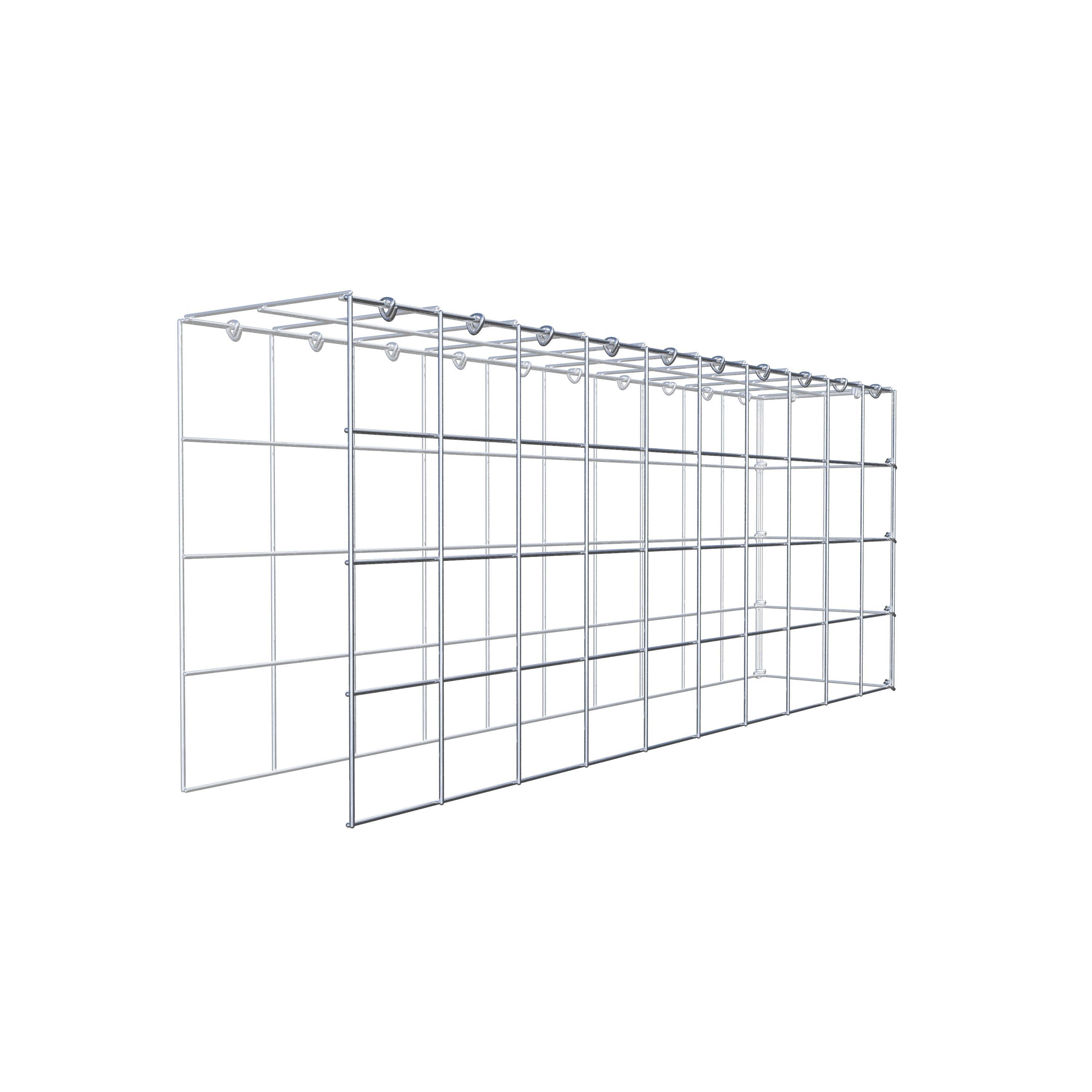 Fourche rapportée type 4 100 cm x 40 cm x 20 cm (L x H x P), mailles 10 cm x 10 cm, anneau C