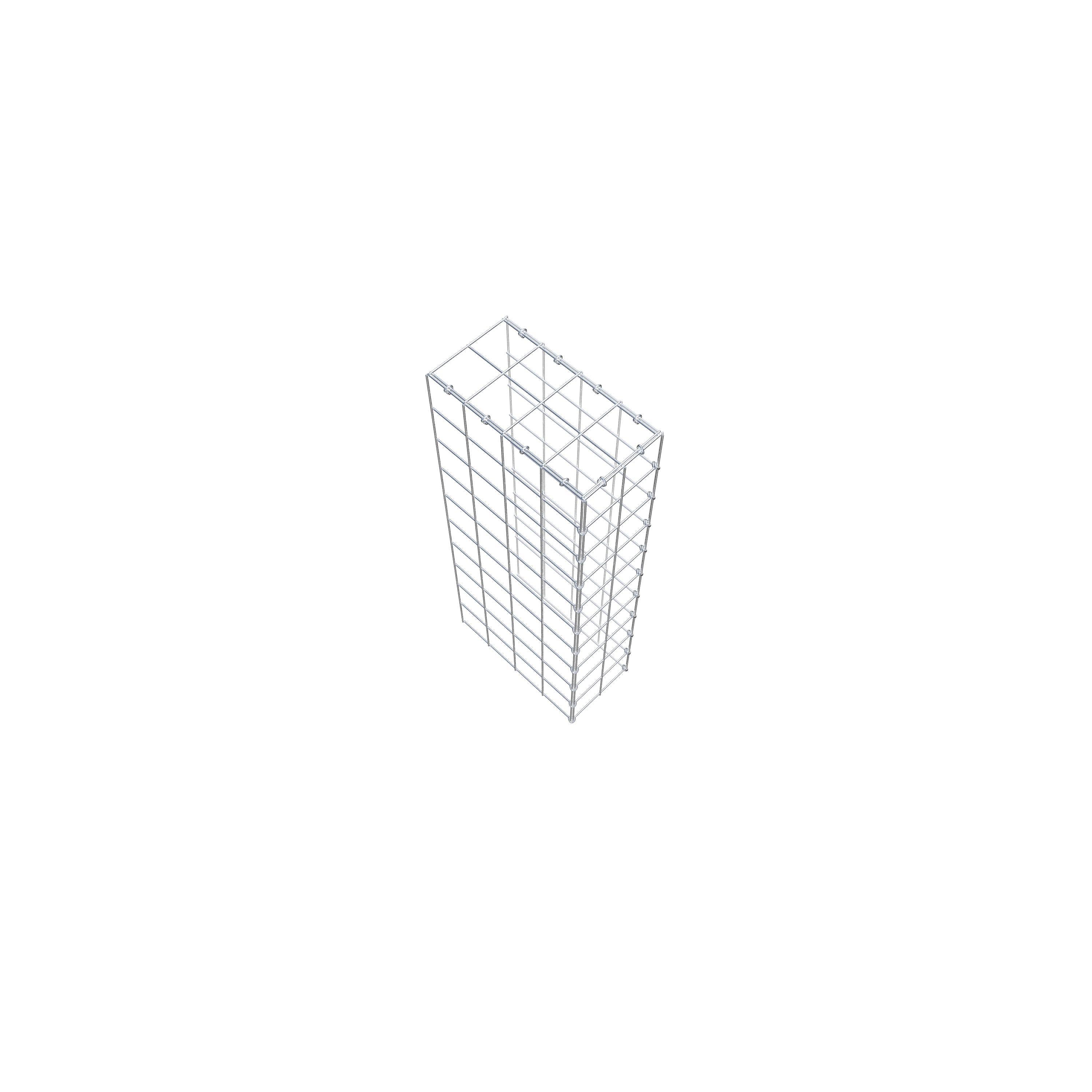 Fourche rapportée type 4 100 cm x 40 cm x 20 cm (L x H x P), mailles 10 cm x 10 cm, anneau C
