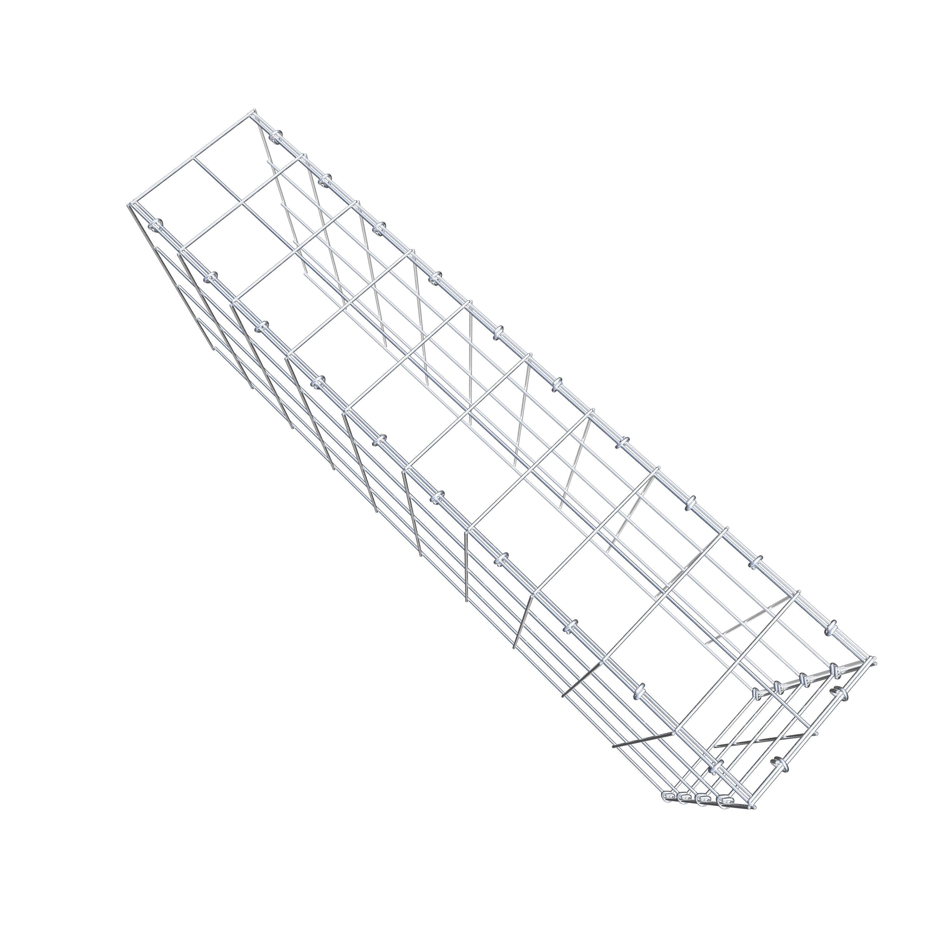 Fourche rapportée type 4 100 cm x 40 cm x 20 cm (L x H x P), mailles 10 cm x 10 cm, anneau C